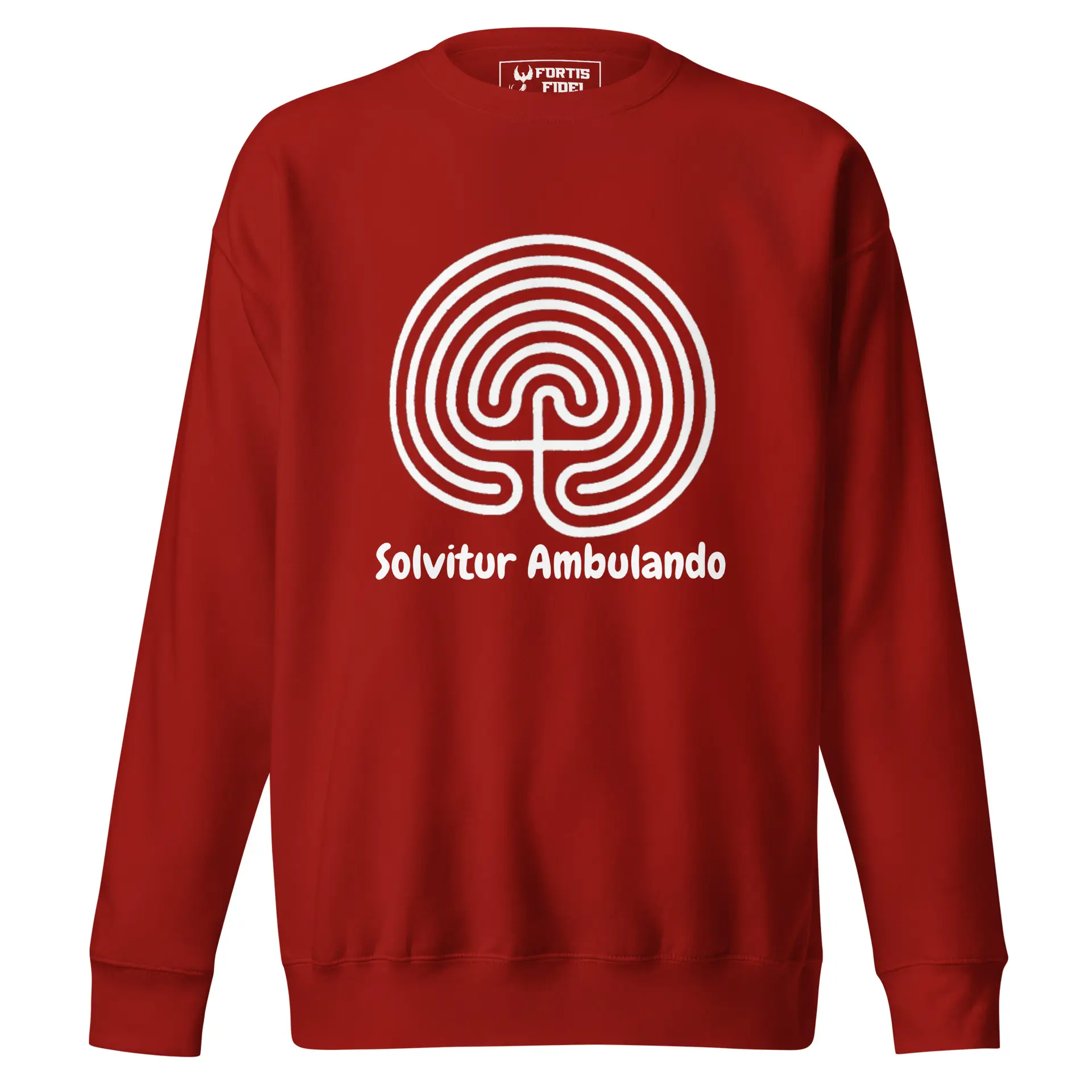 Labyrinth Classical Labyrinth Solvitur Ambulando Unisex Premium Sweatshirt