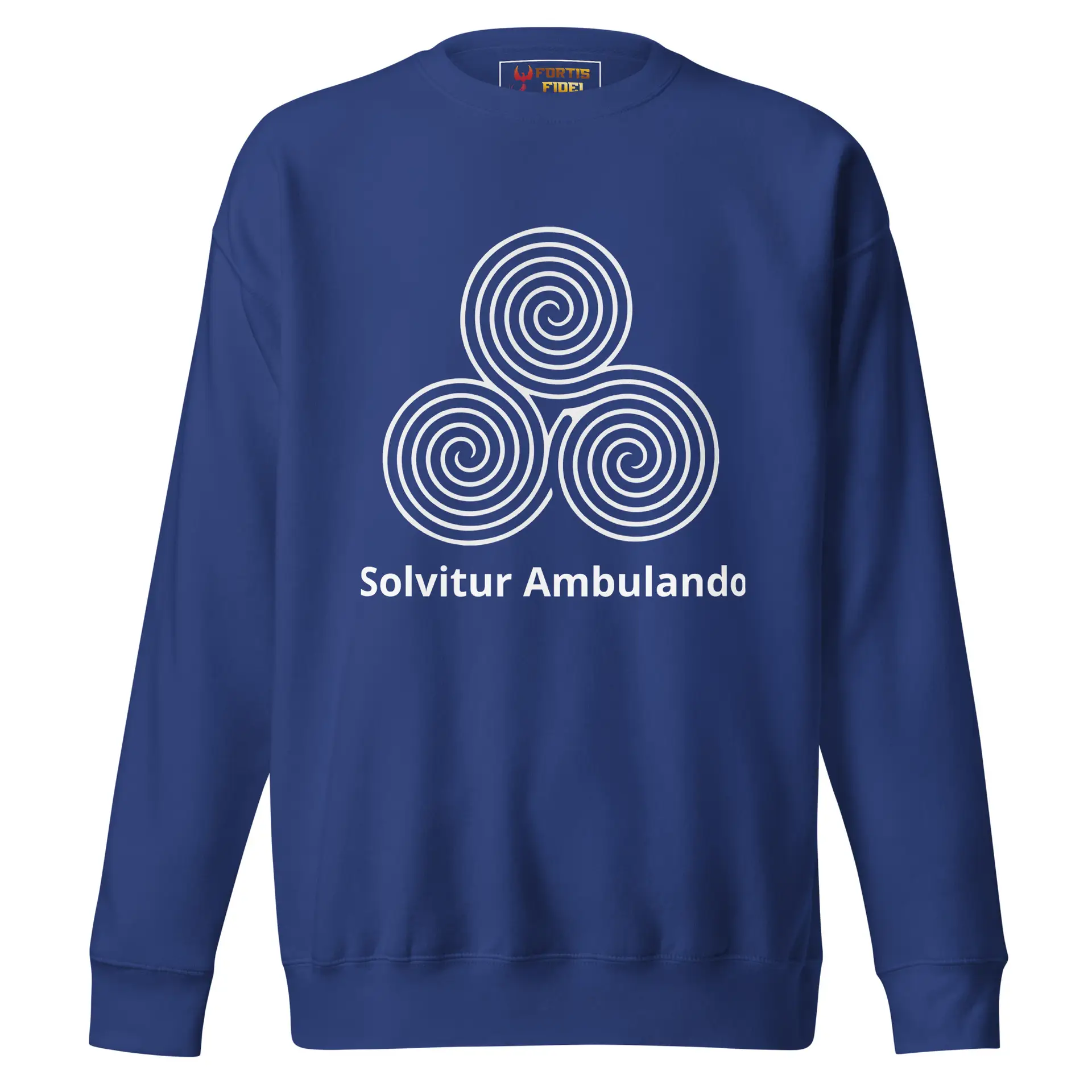 Labyrinth Triple Spiral Labyrinth Solvitur Ambulando Unisex Premium Sweatshirt
