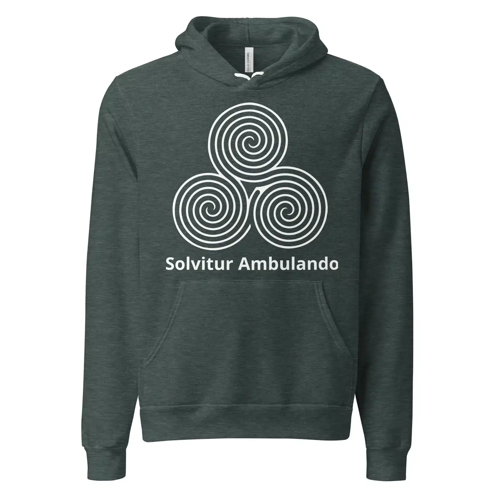 Labyrinth Triple Spiral Labyrinth Solvitur Ambulando Unisex hoodie