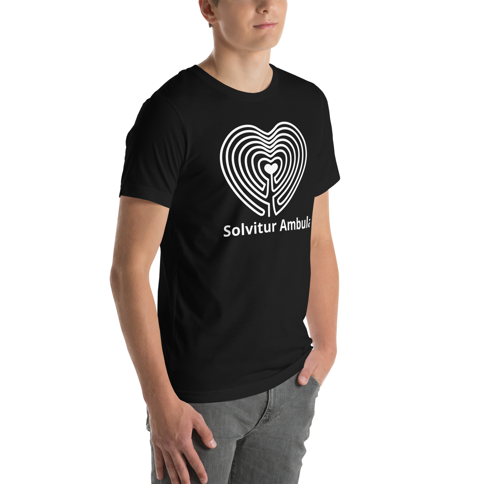 Labyrinth Heart Solvitur Ambulando Unisex t-shirt
