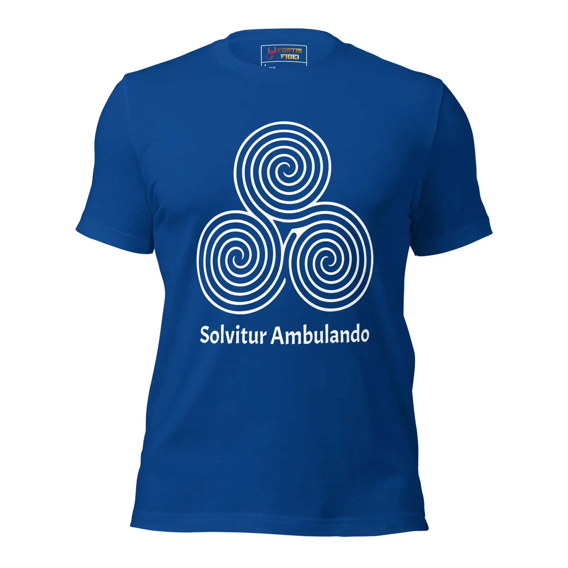 Labyrinth Triple Spiral Labyrinth Solvitur Ambulando Unisex t-shirt