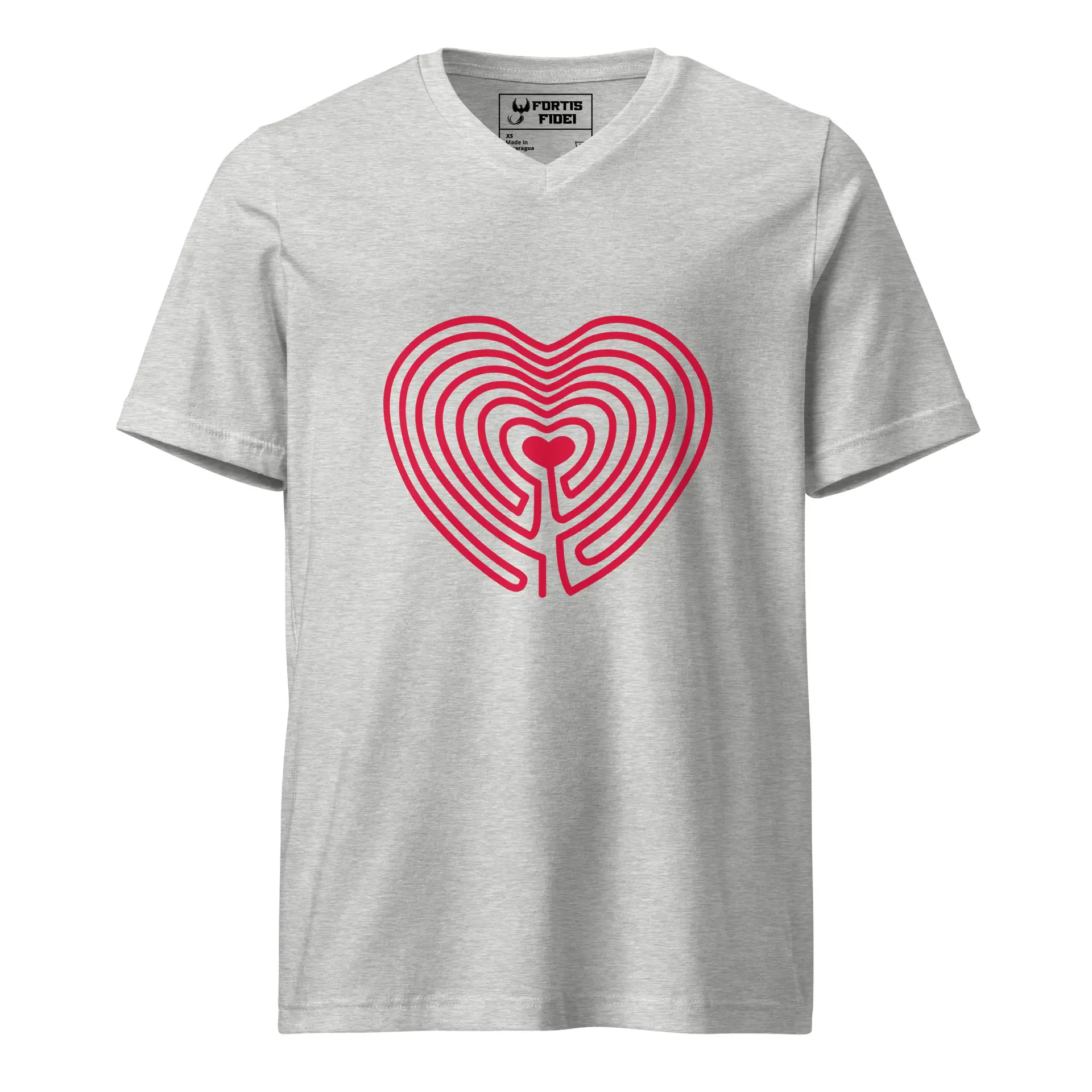 Labyrinth Heart Labyrinth Unisex Short Sleeve V-Neck T-Shirt