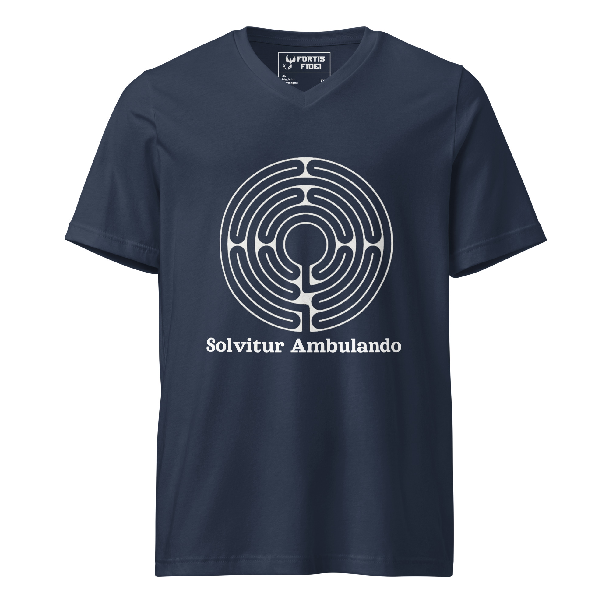 Labyrinth Santa Rosa Solvitur Ambulando Unisex SS V-Neck Tee