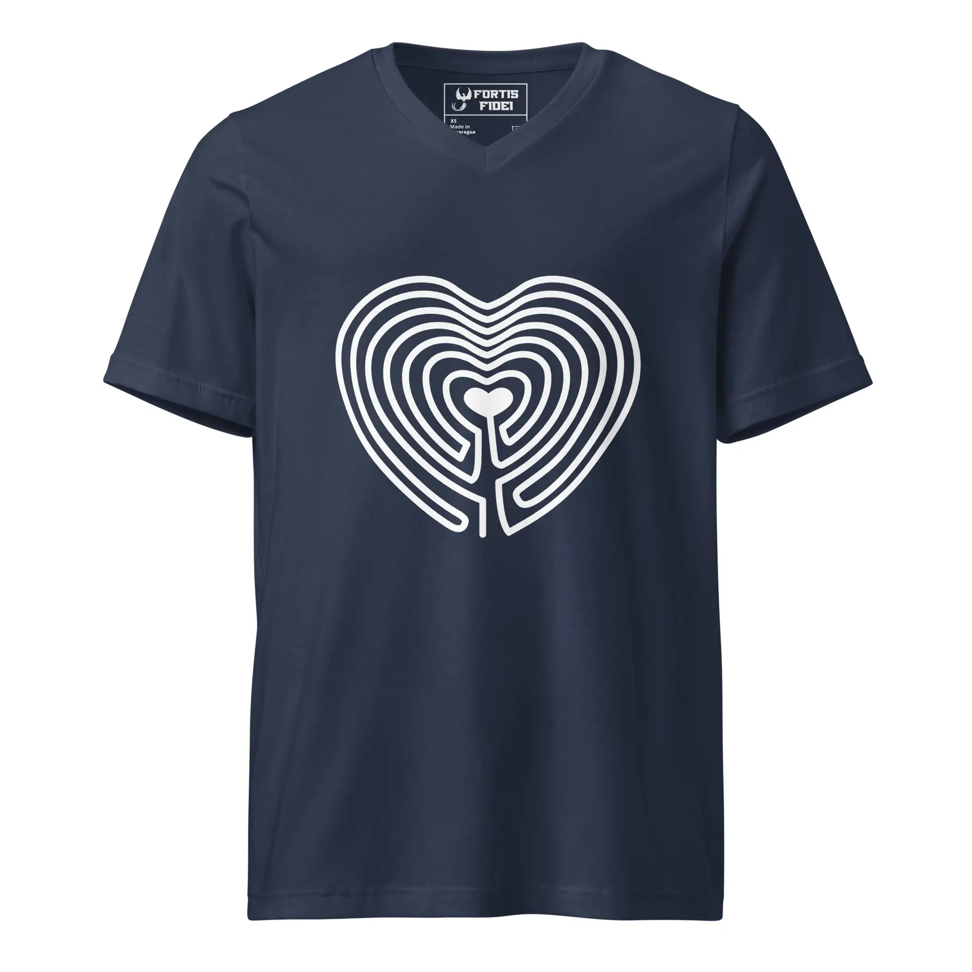Labyrinth Heart Labyrinth Unisex Short Sleeve V-Neck T-Shirt