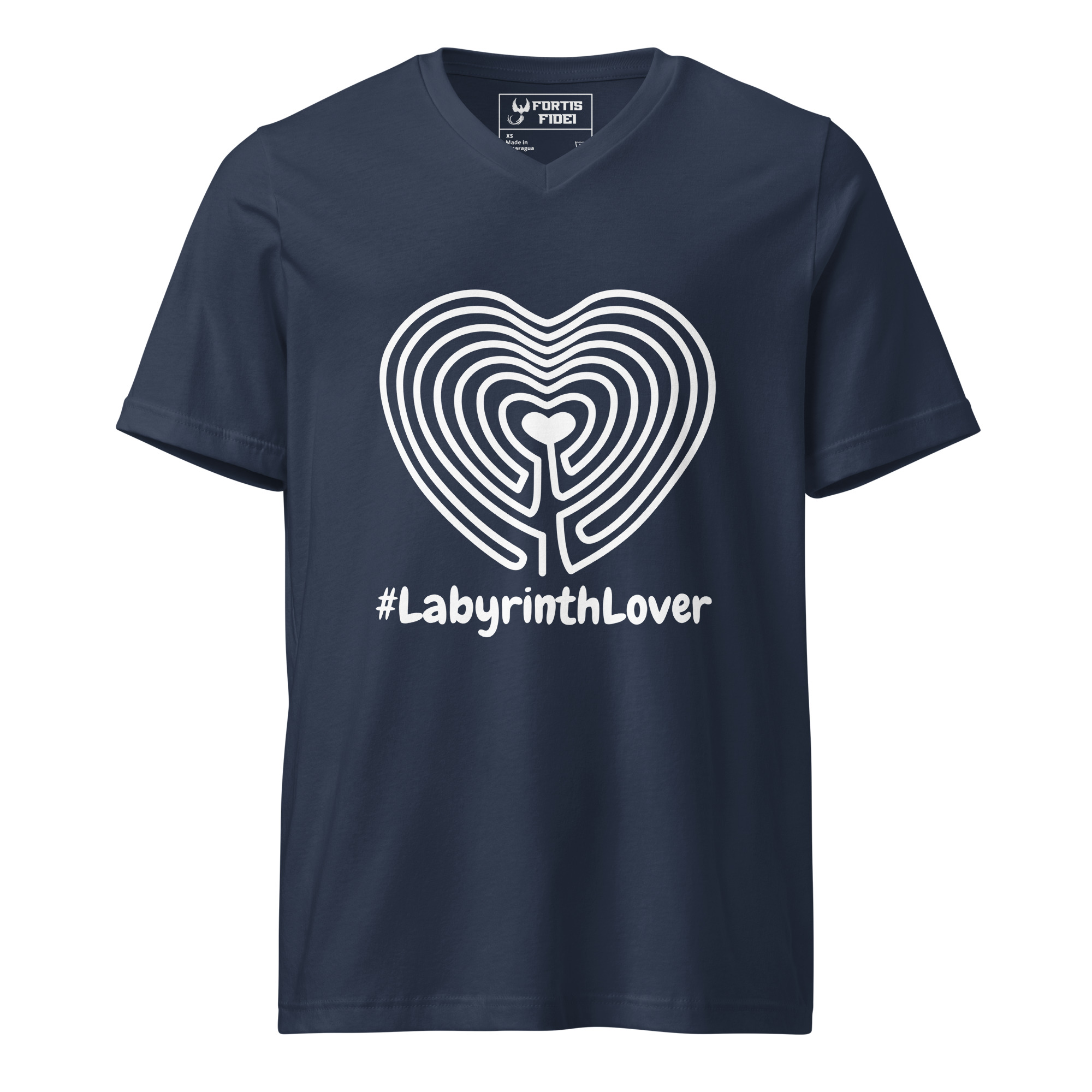 Labyrinth Heart #labyrinthlover Unisex SS V-Neck Tee