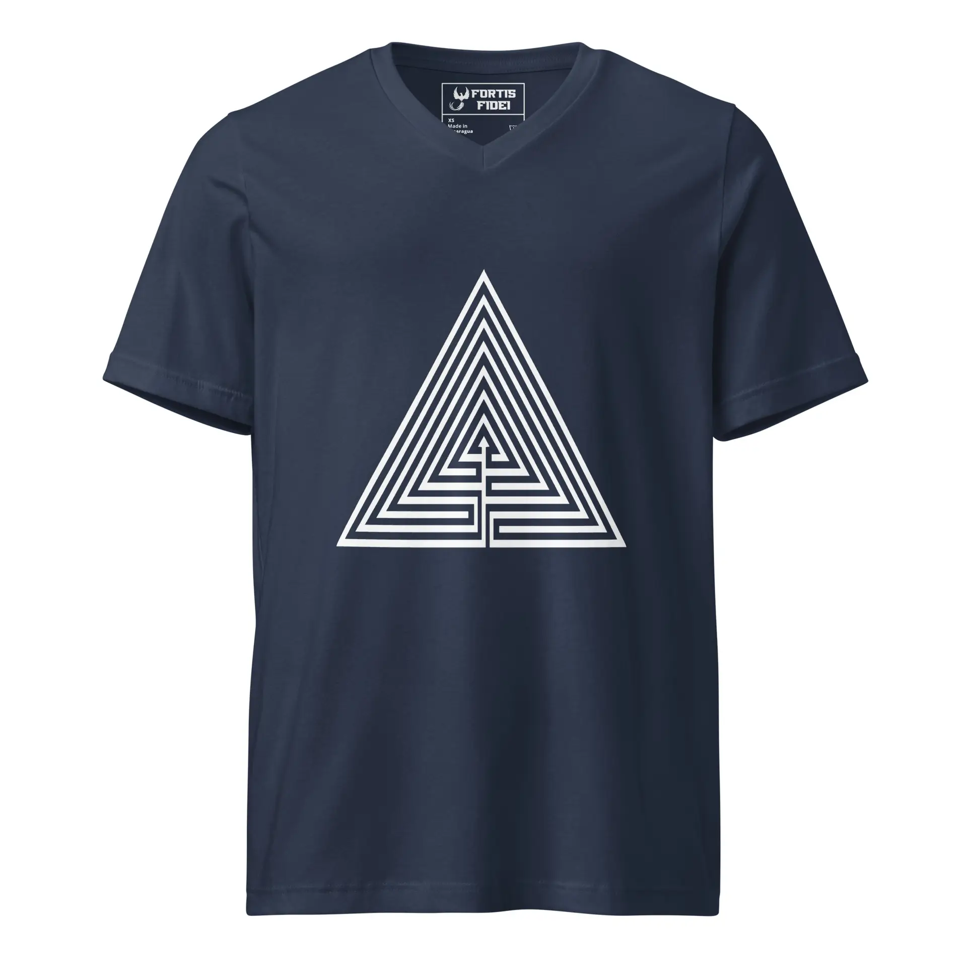 Labyrinth Triangle Labyrinth Unisex Short Sleeve V-Neck T-Shirt