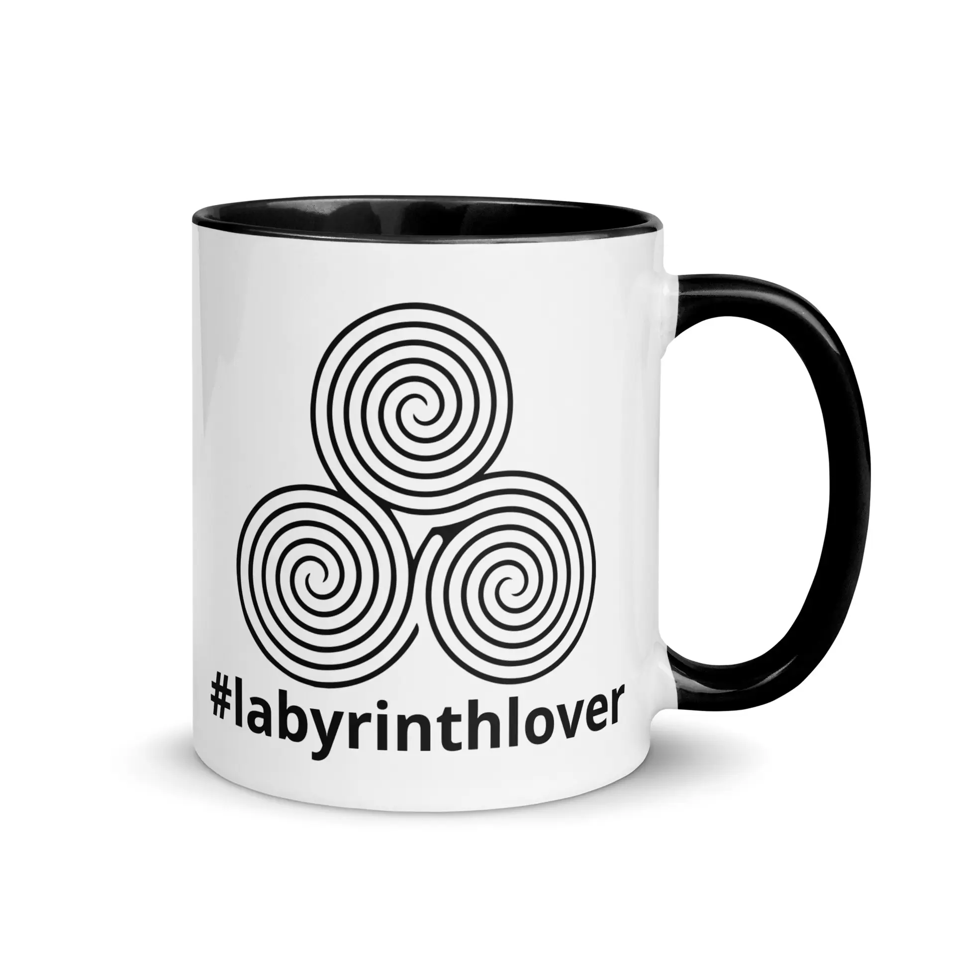 Labyrinth Triple Spiral Labyrinth #labyrinthlover Mug with Color Inside