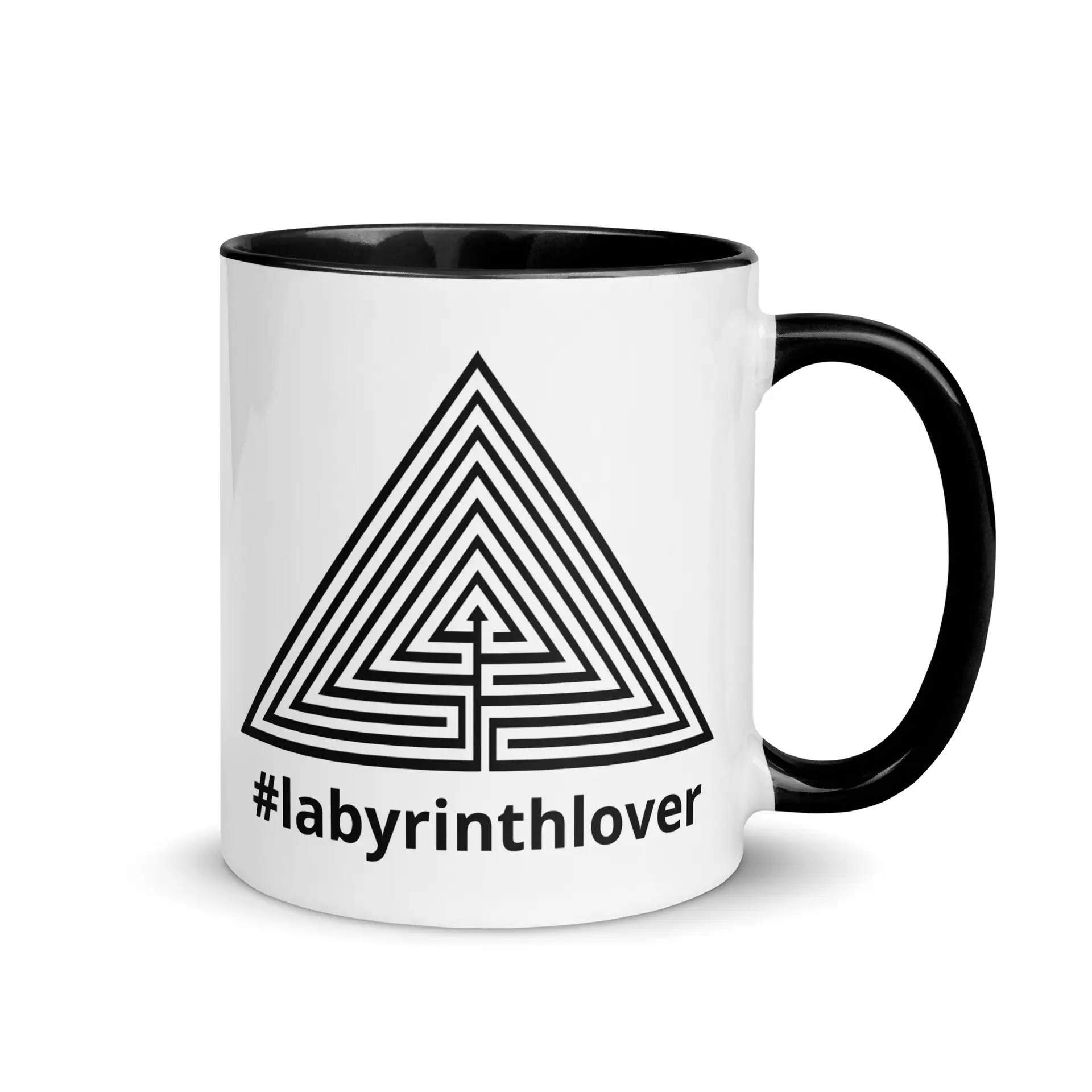 Labyrinth Triangle Labyrinth #labyrinthlover Mug with Color Inside