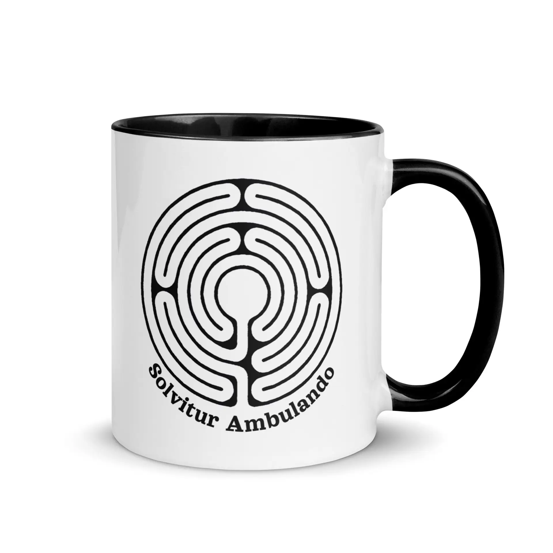 Labyrinth abingdon labyrinth Solvitur Ambulando Mug with Color Inside