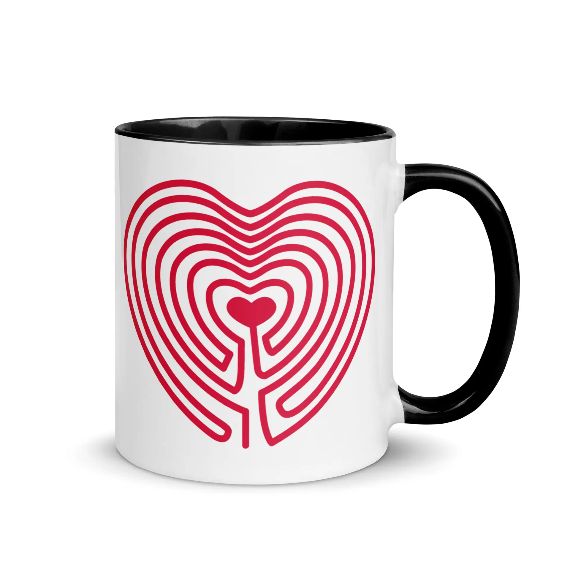 Labyrinth Heart Labyrinth Mug with Color Inside