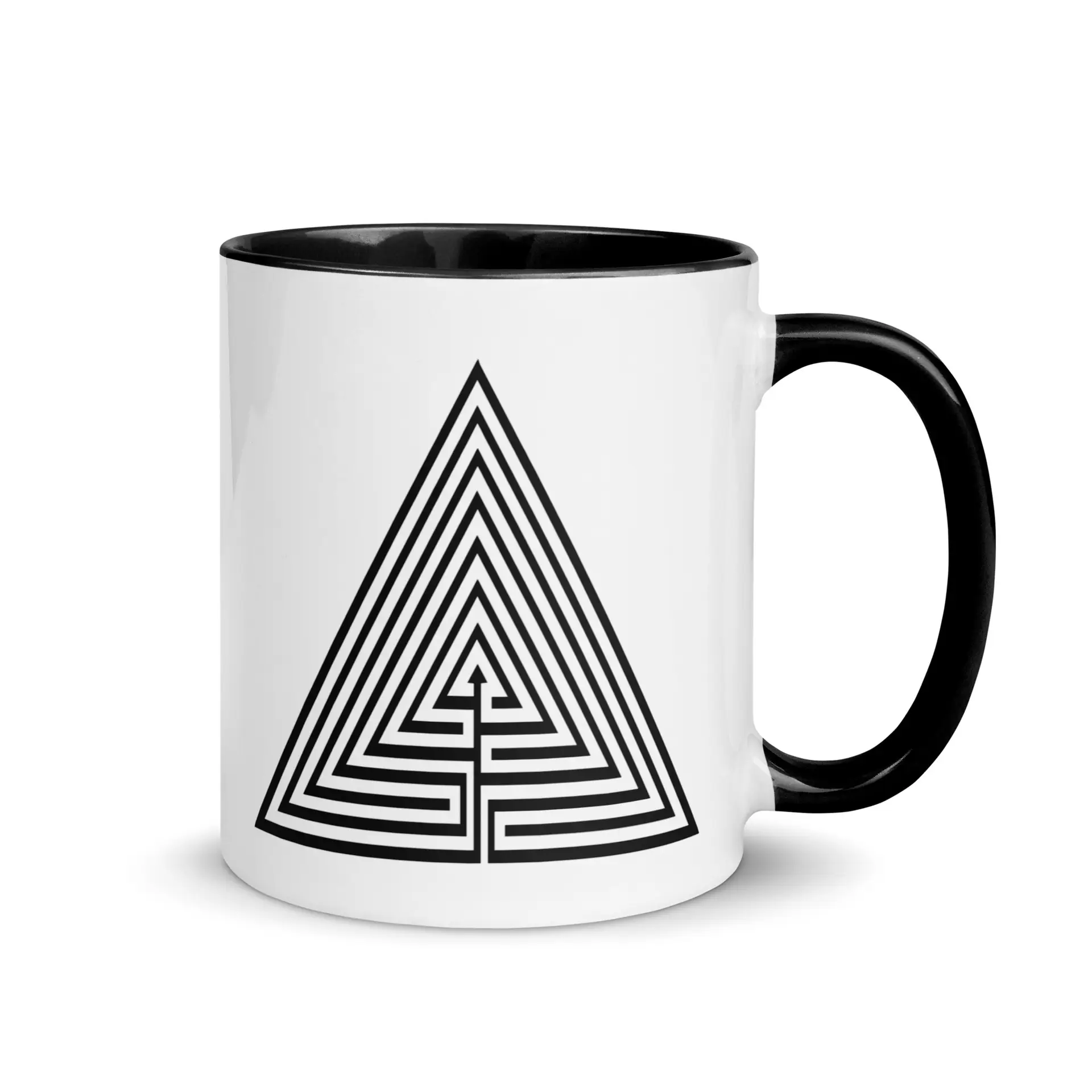 Labyrinth Triangle Labyrinth Mug with Color Inside