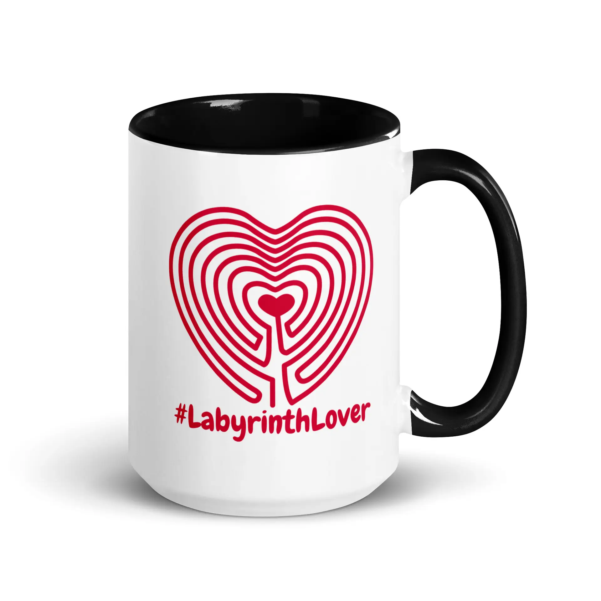 Labyrinth Heart Labyrinth #labyrinthlover Mug with Color Inside