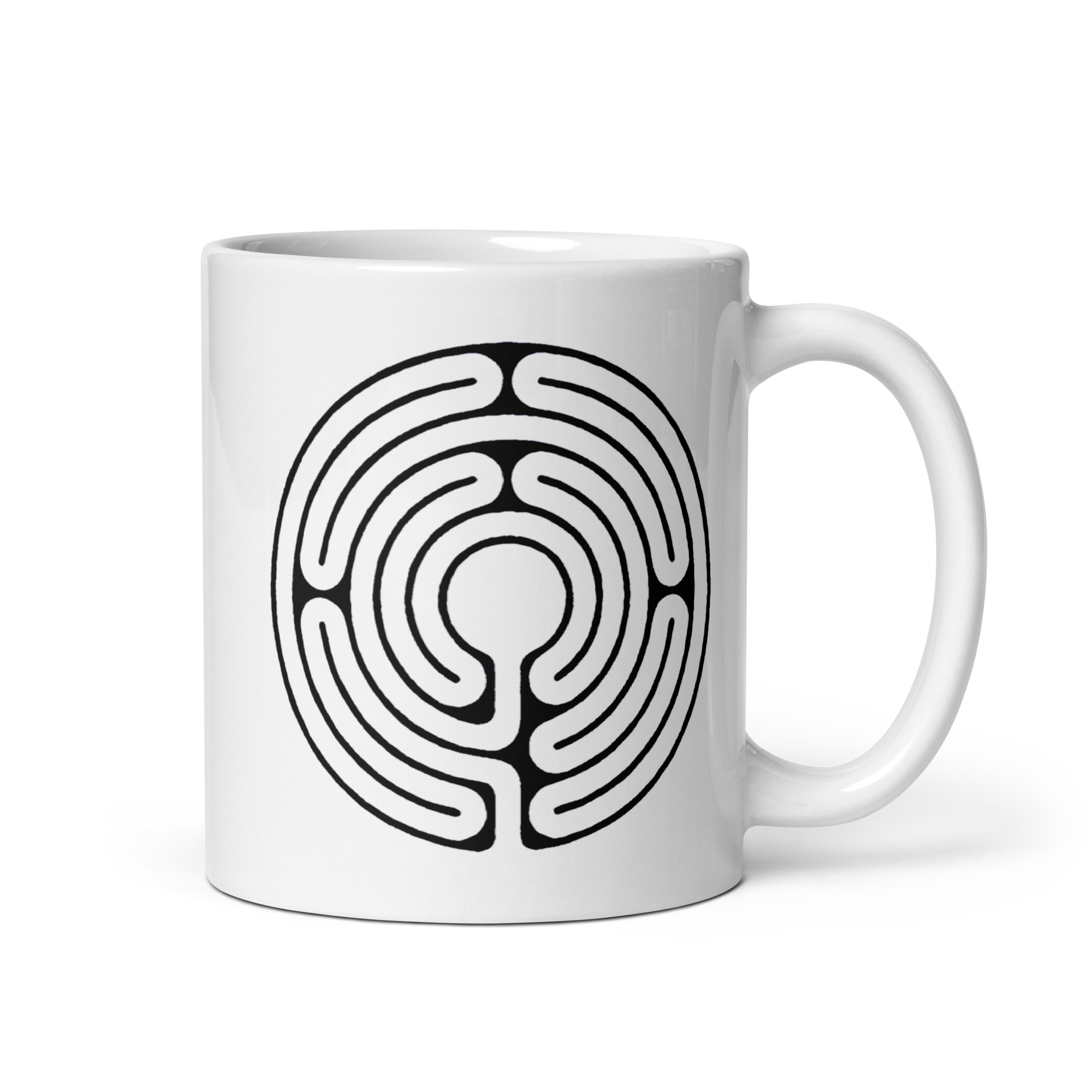 Labyrinth Abingdon White glossy mug