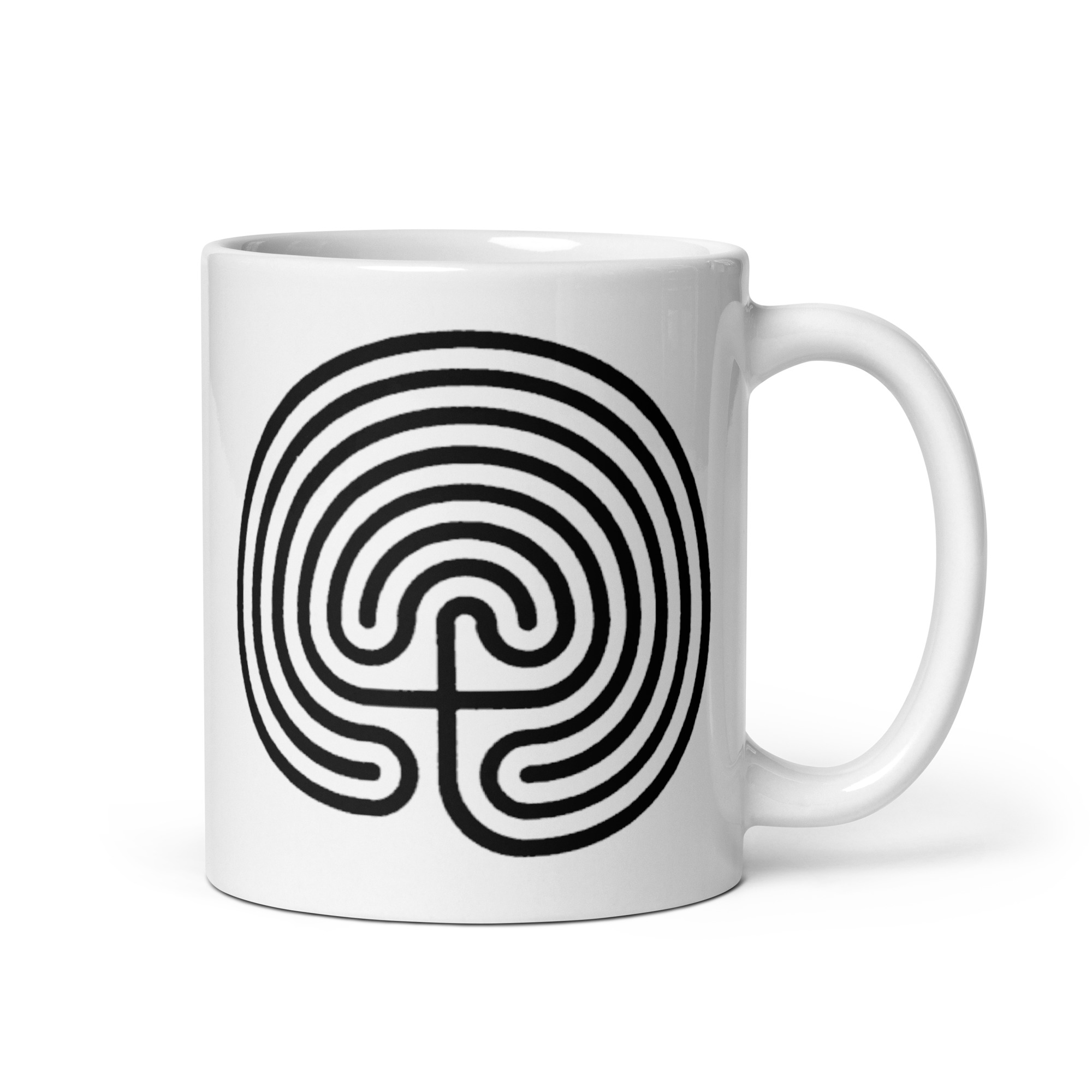 Labyrinth Classical White glossy mug