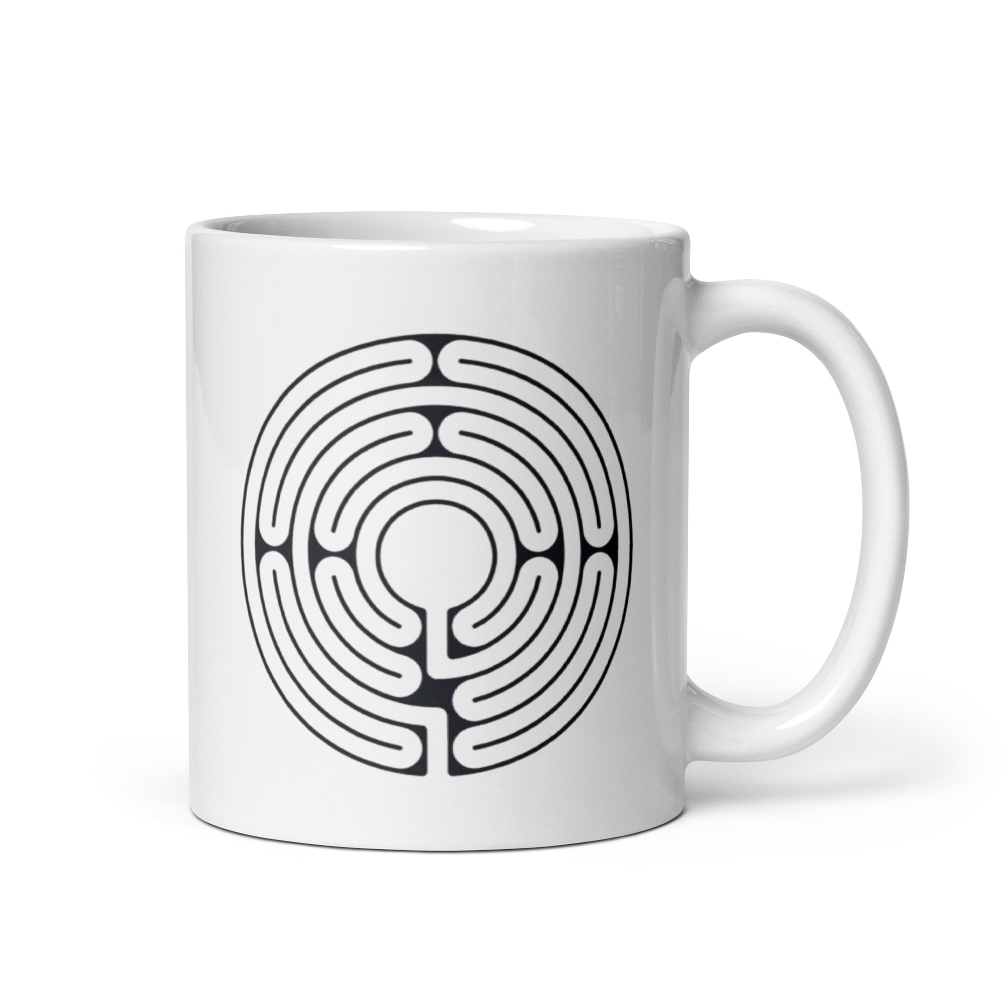 Labyrinth Santa Rosa White glossy mug