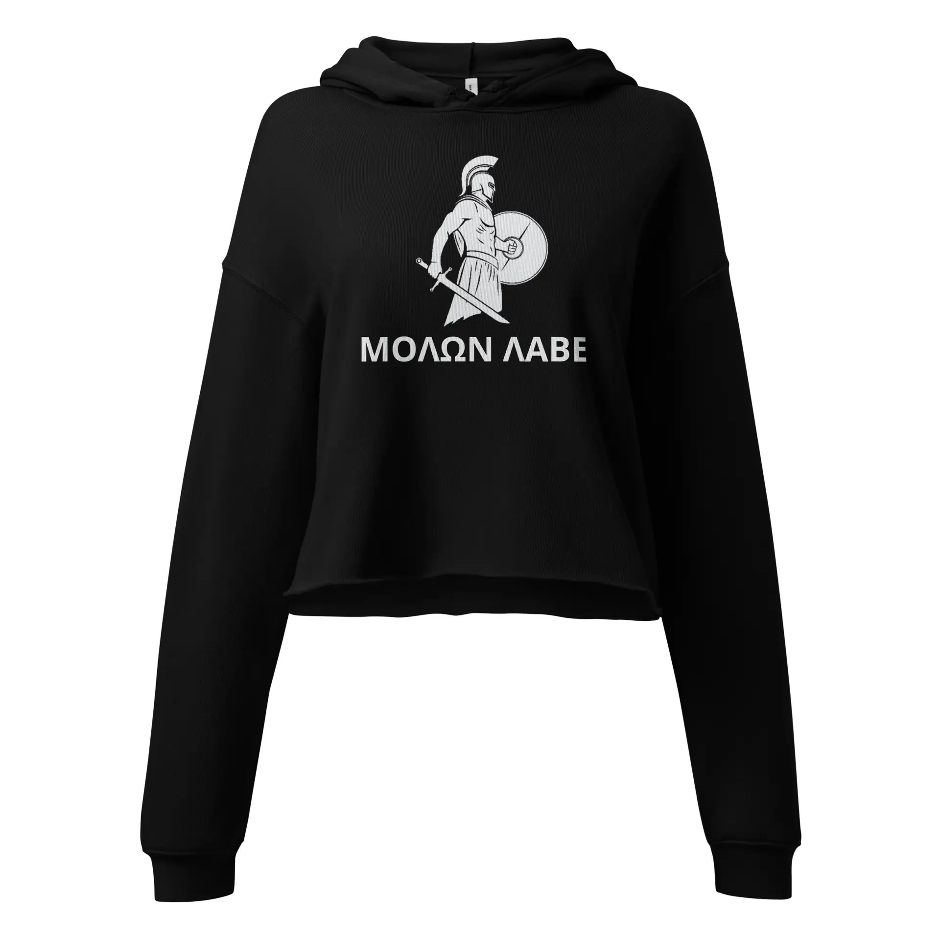 Molon Labe Spartan Crop Hoodie