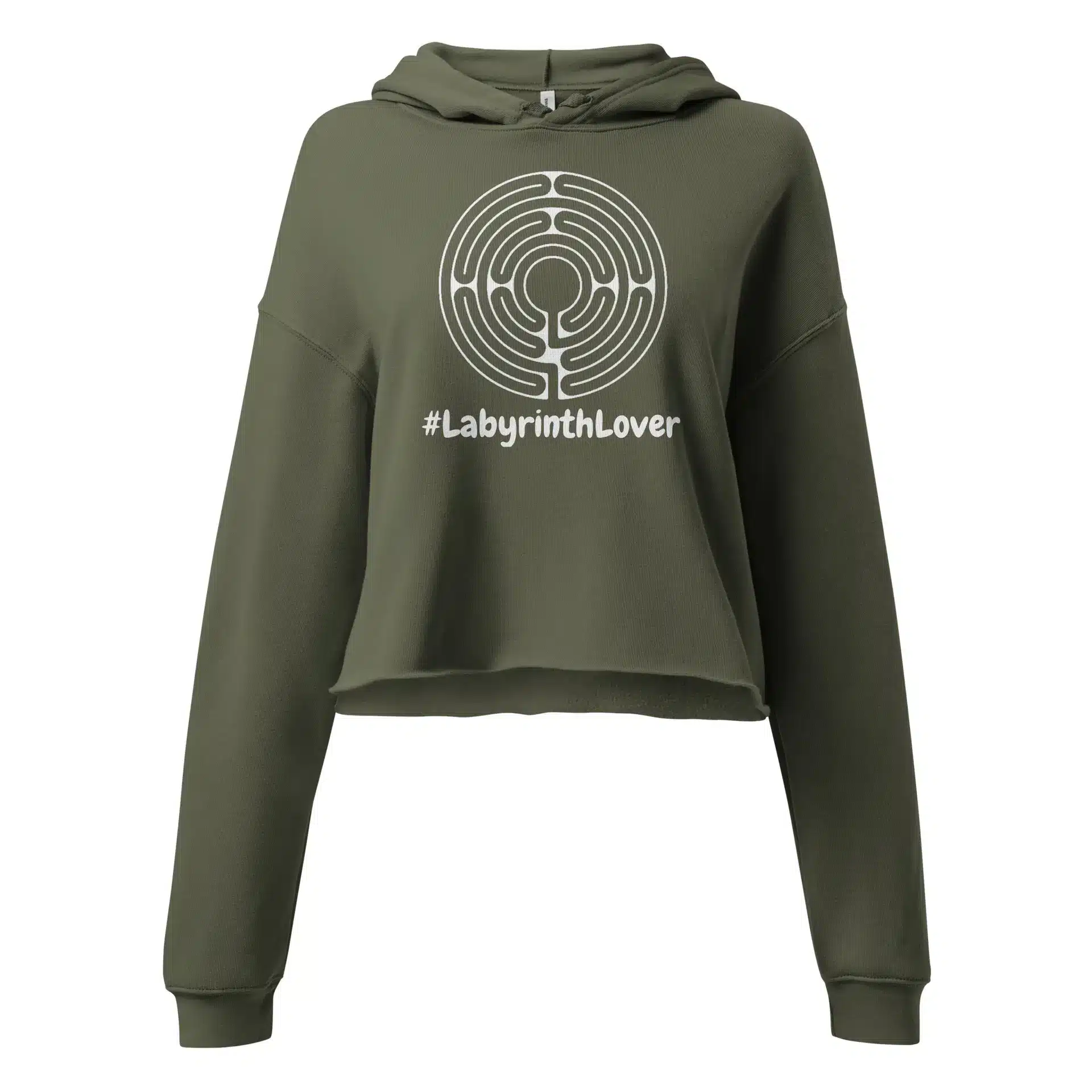 Labyrinth Santa Rosa Labyrinth #labyrinthlover Crop Hoodie