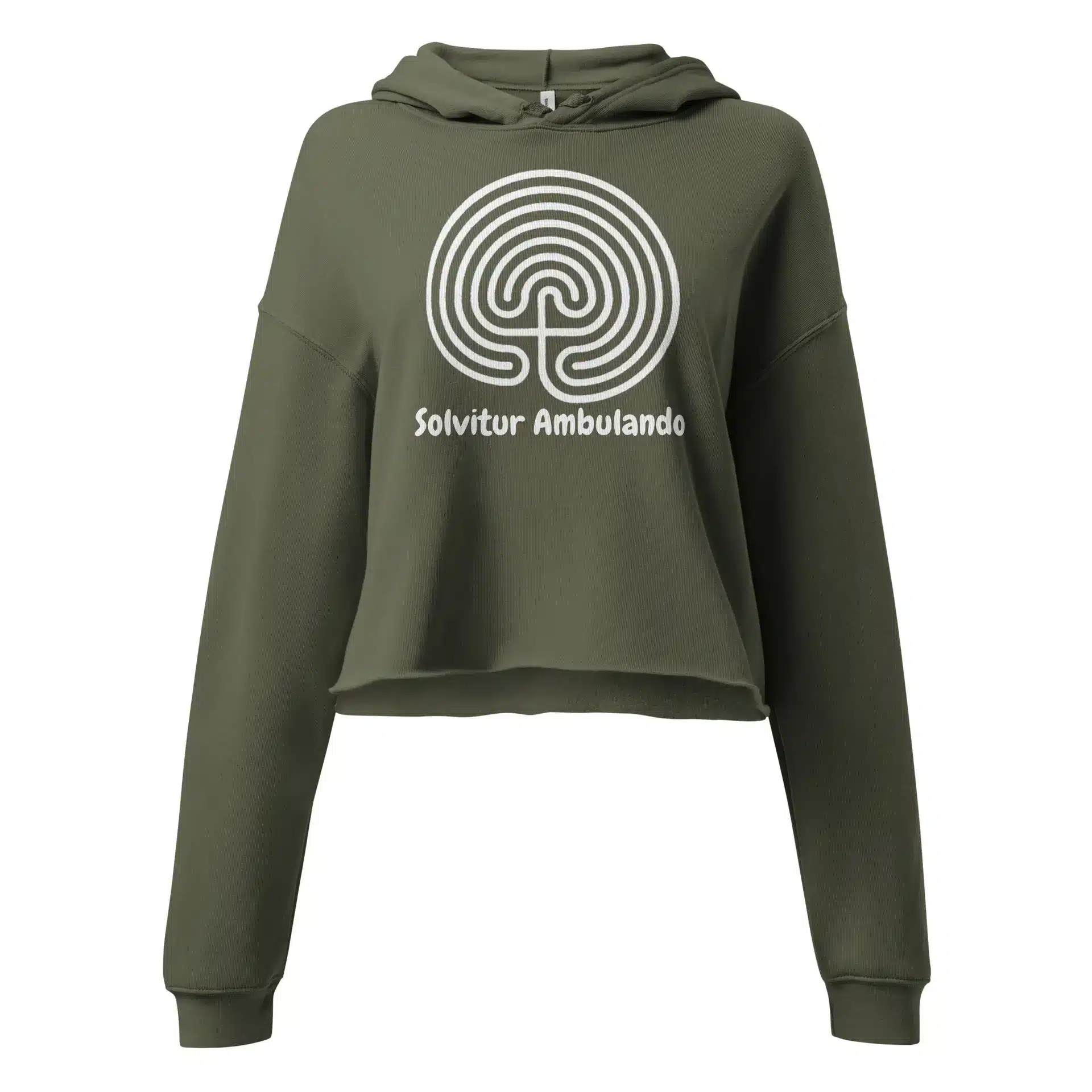 Labyrinth Classical Labyrinth Solvitur Ambulando Crop Hoodie