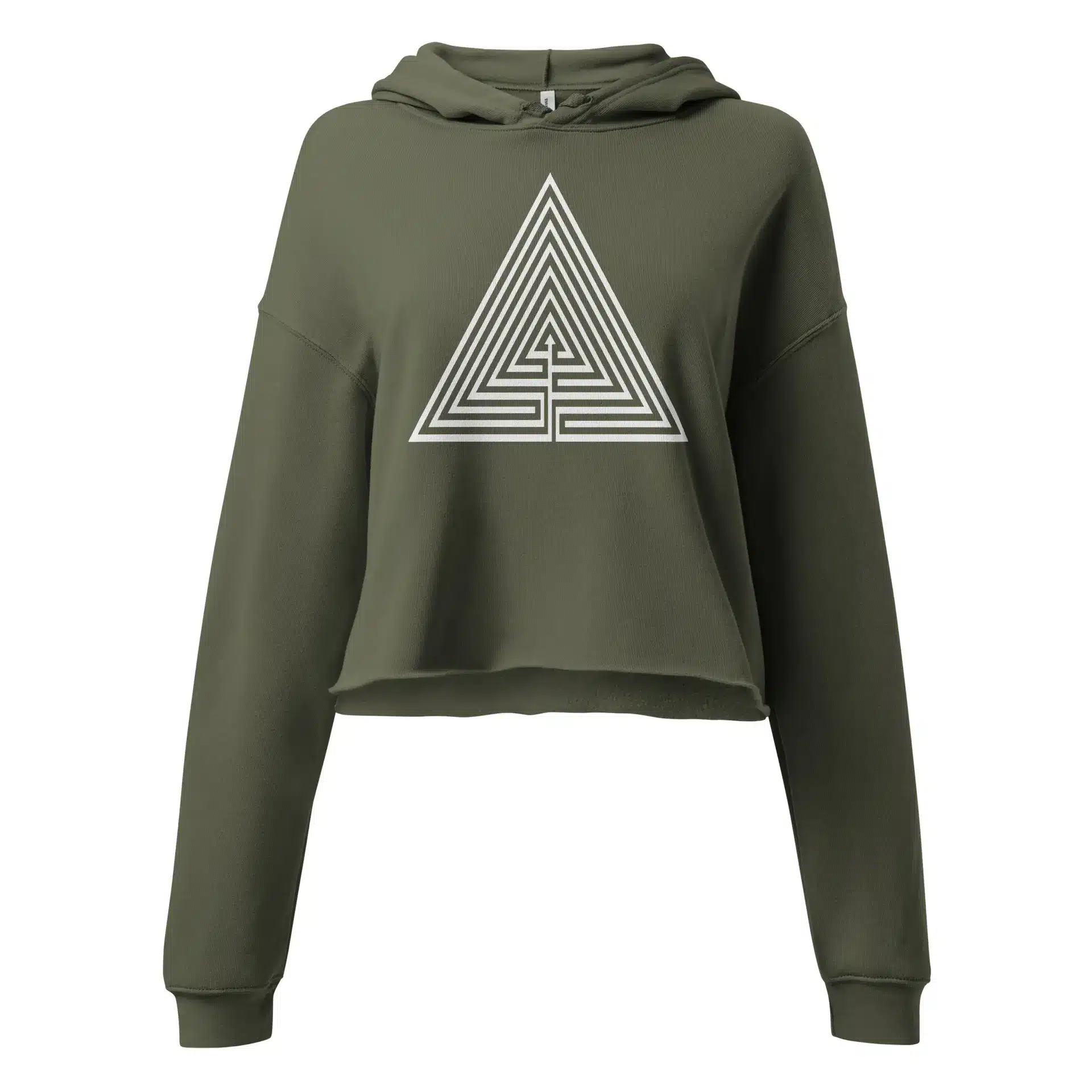 Labyrinth Triangle Labyrinth Crop Hoodie