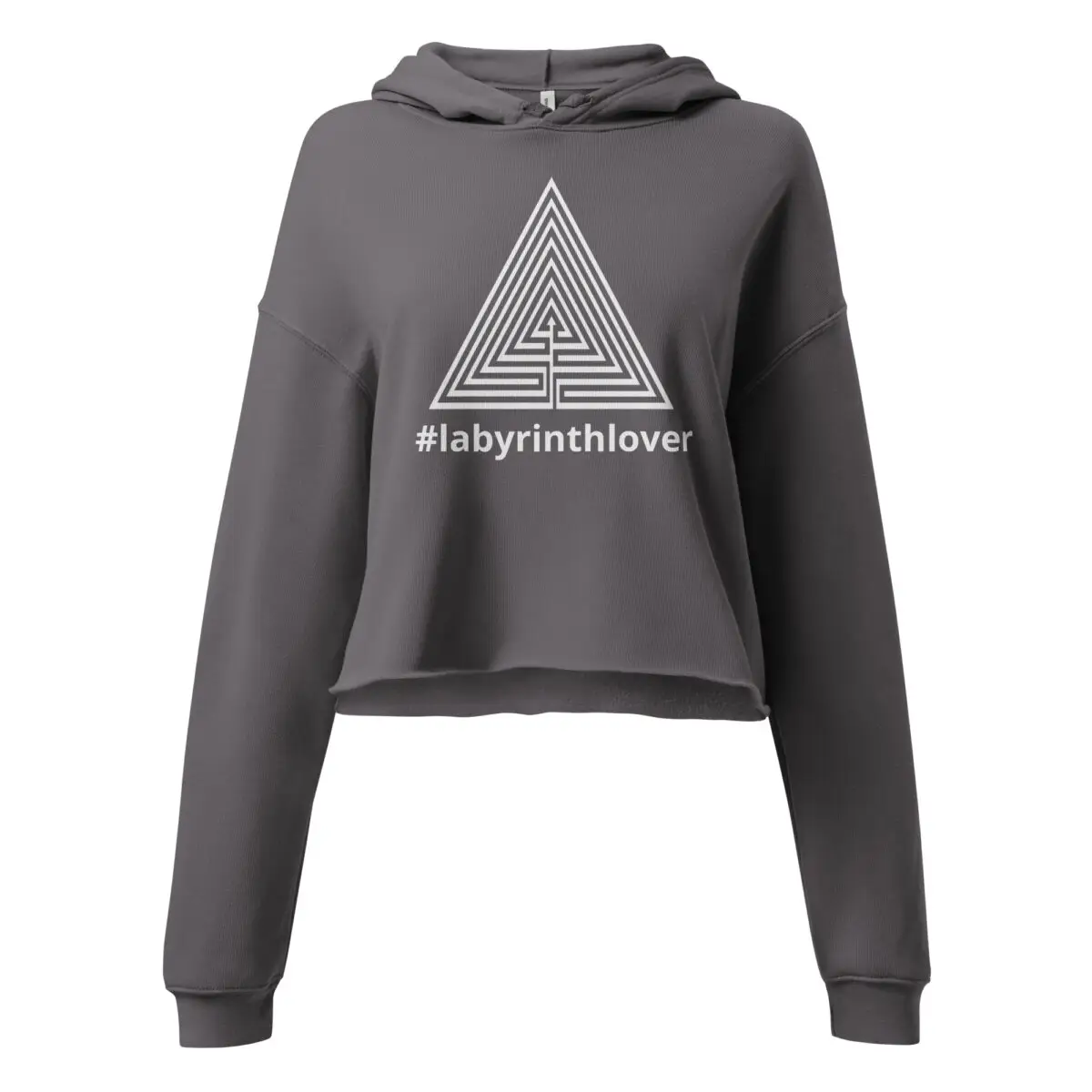 Labyrinth Triangle Labyrinth #labyrinthlover Crop Hoodie