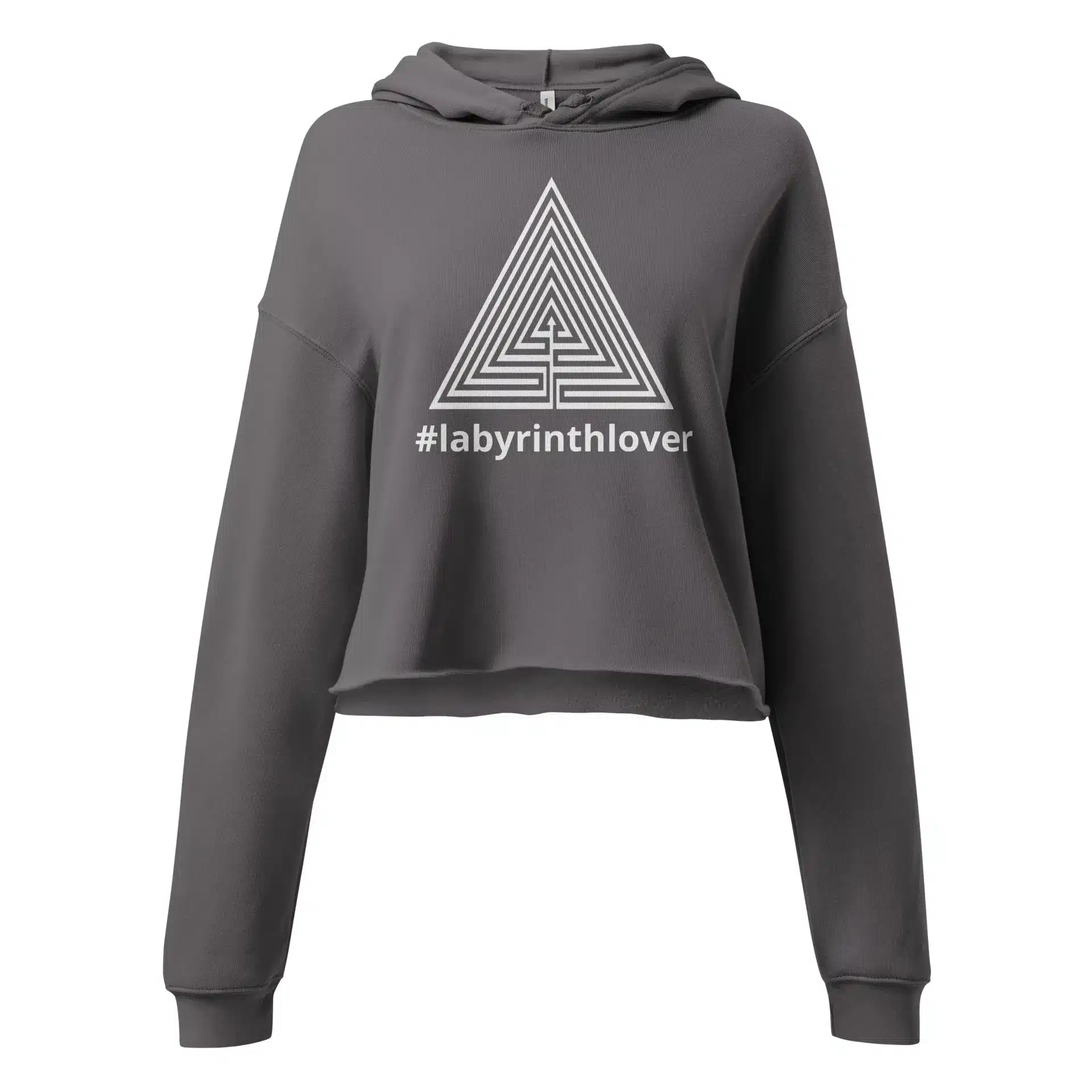 Labyrinth Triangle Labyrinth #labyrinthlover Crop Hoodie