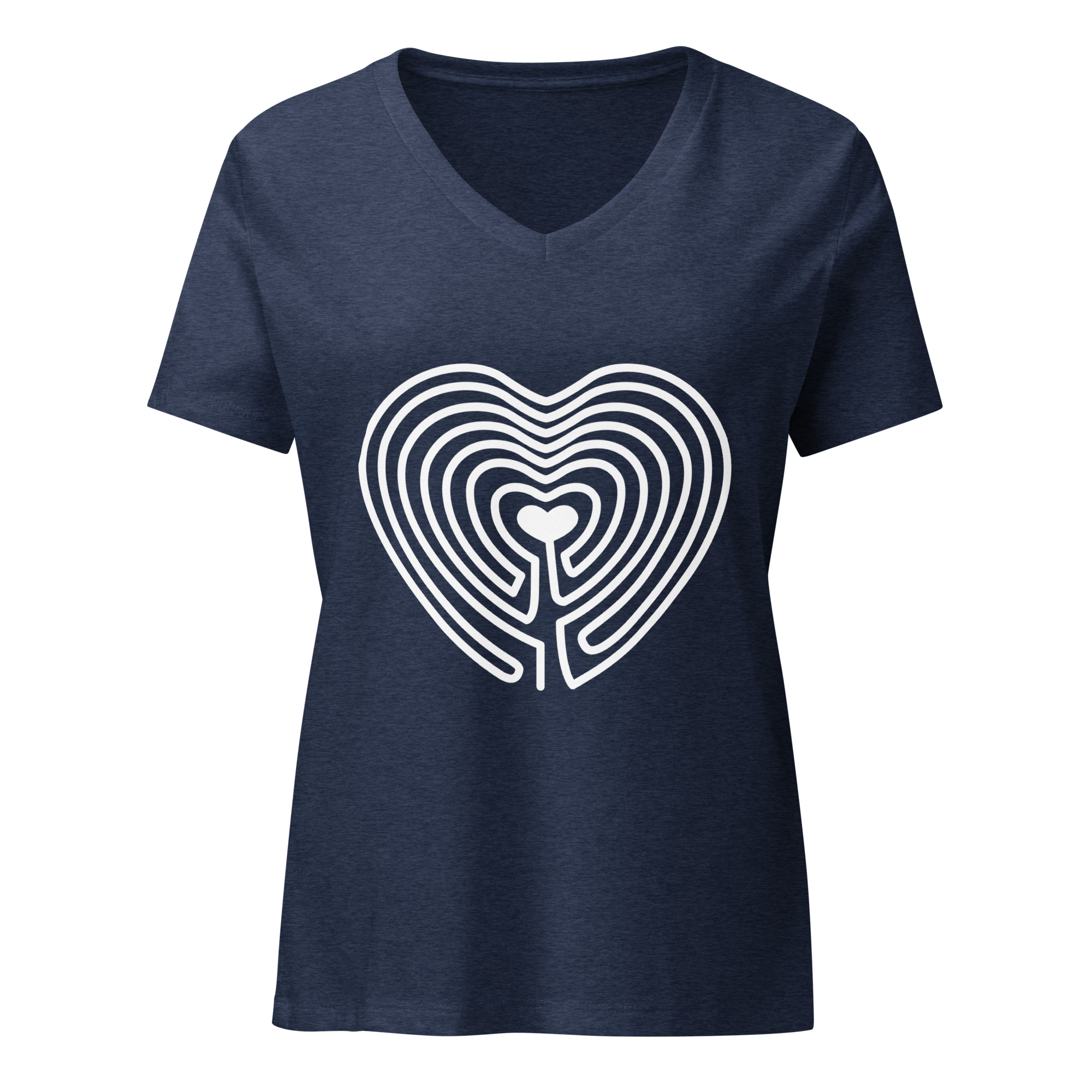 Labyrinth Heart (v1) Women's relaxed v-neck tee