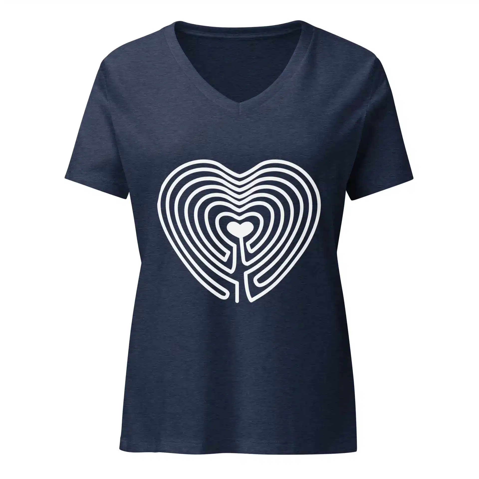Labyrinth Heart Labyrinth Women’s relaxed v-neck t-shirt