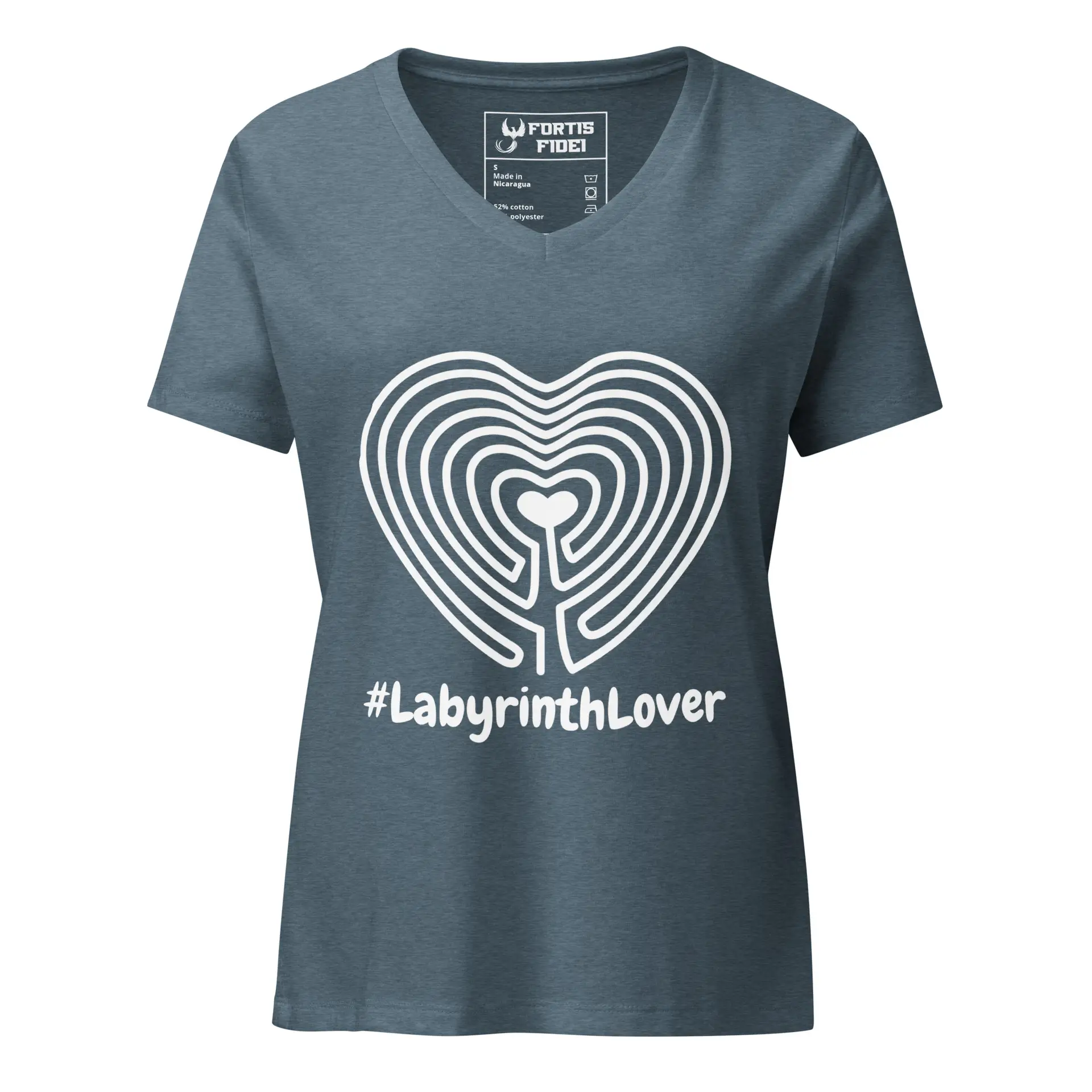 Labyrinth Heart Labyrinth #labyrinthlover Women’s relaxed v-neck t-shirt