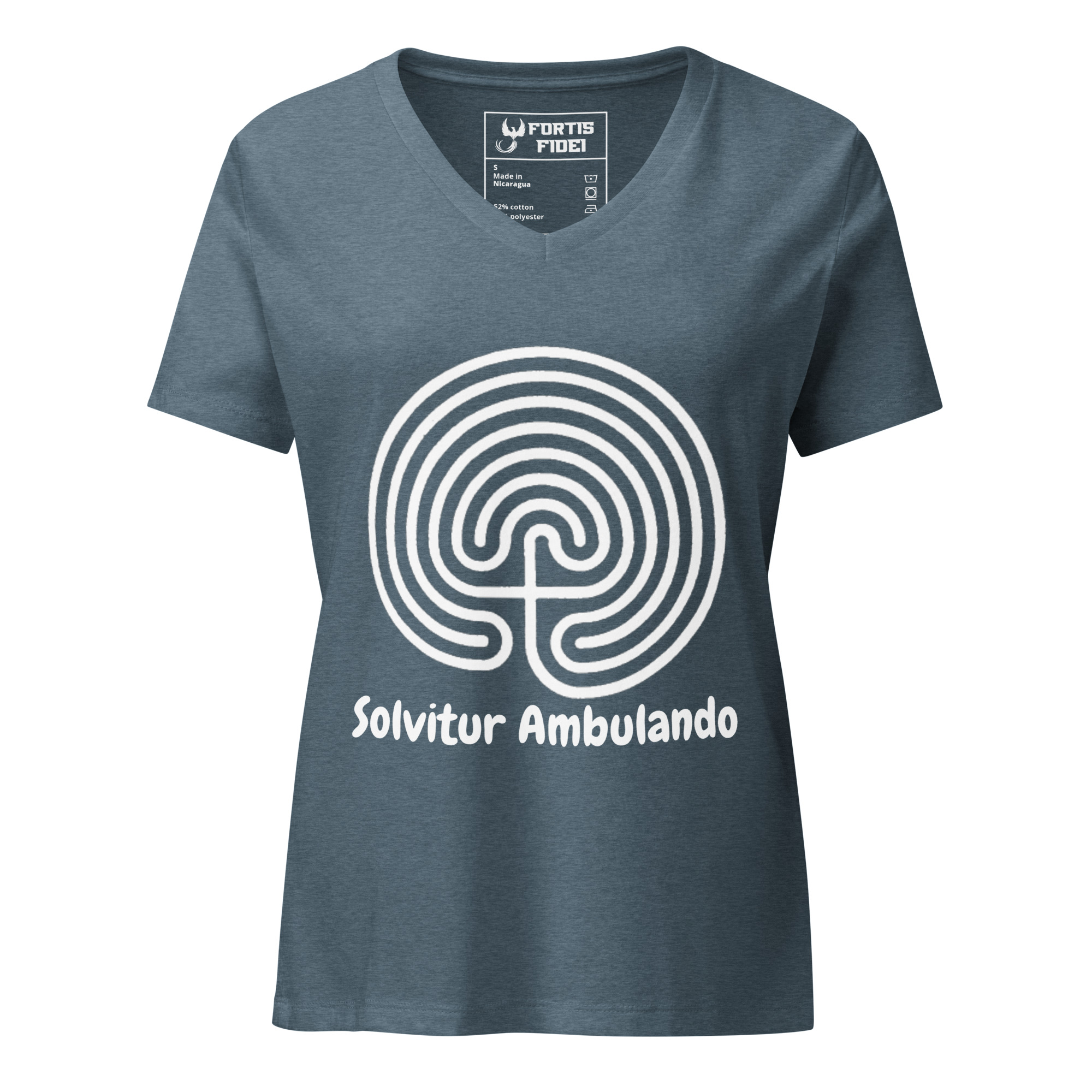 Labyrinth Classical Solvitur Ambulando Women's relaxed v-neck tee