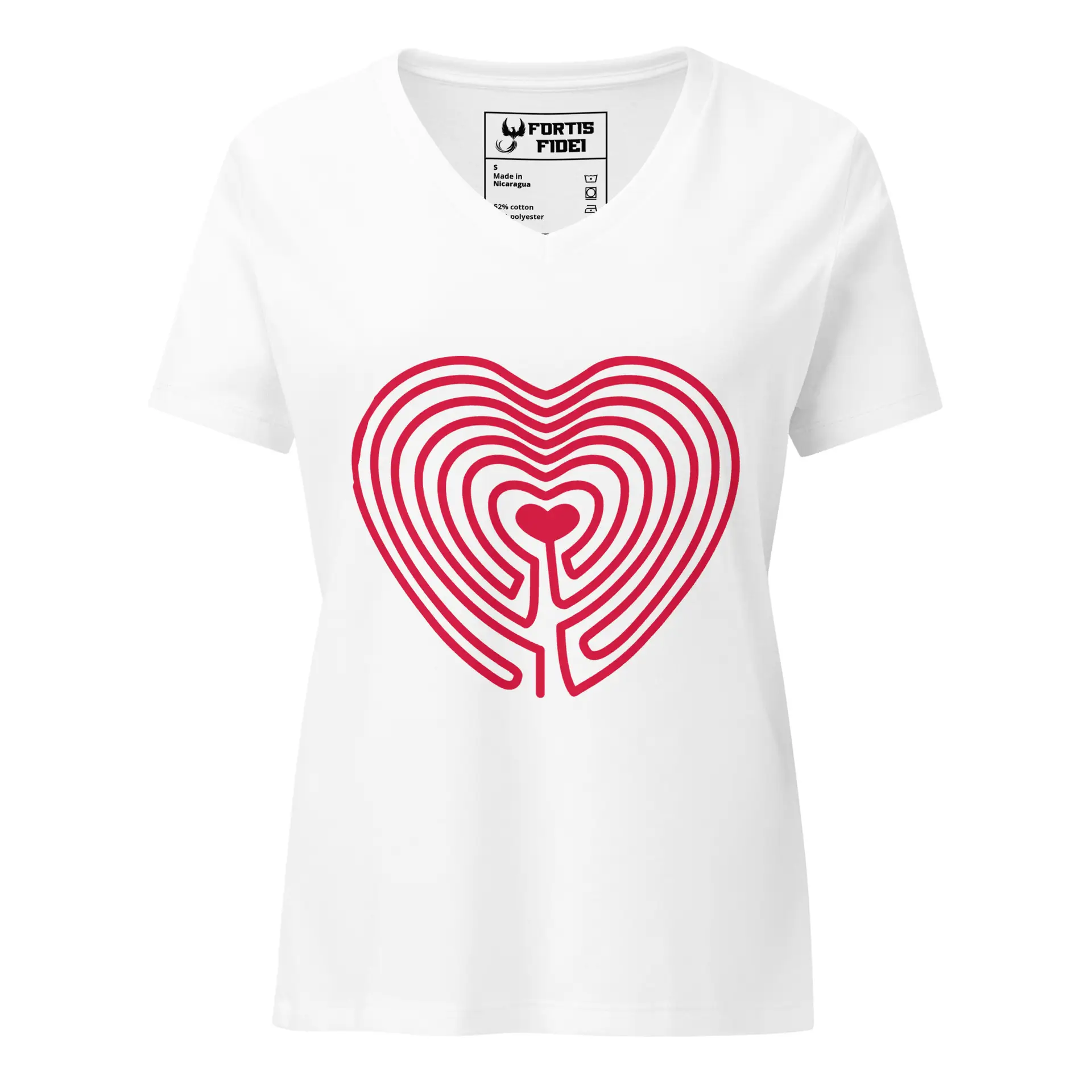 Labyrinth Heart Labyrinth Women’s relaxed v-neck t-shirt