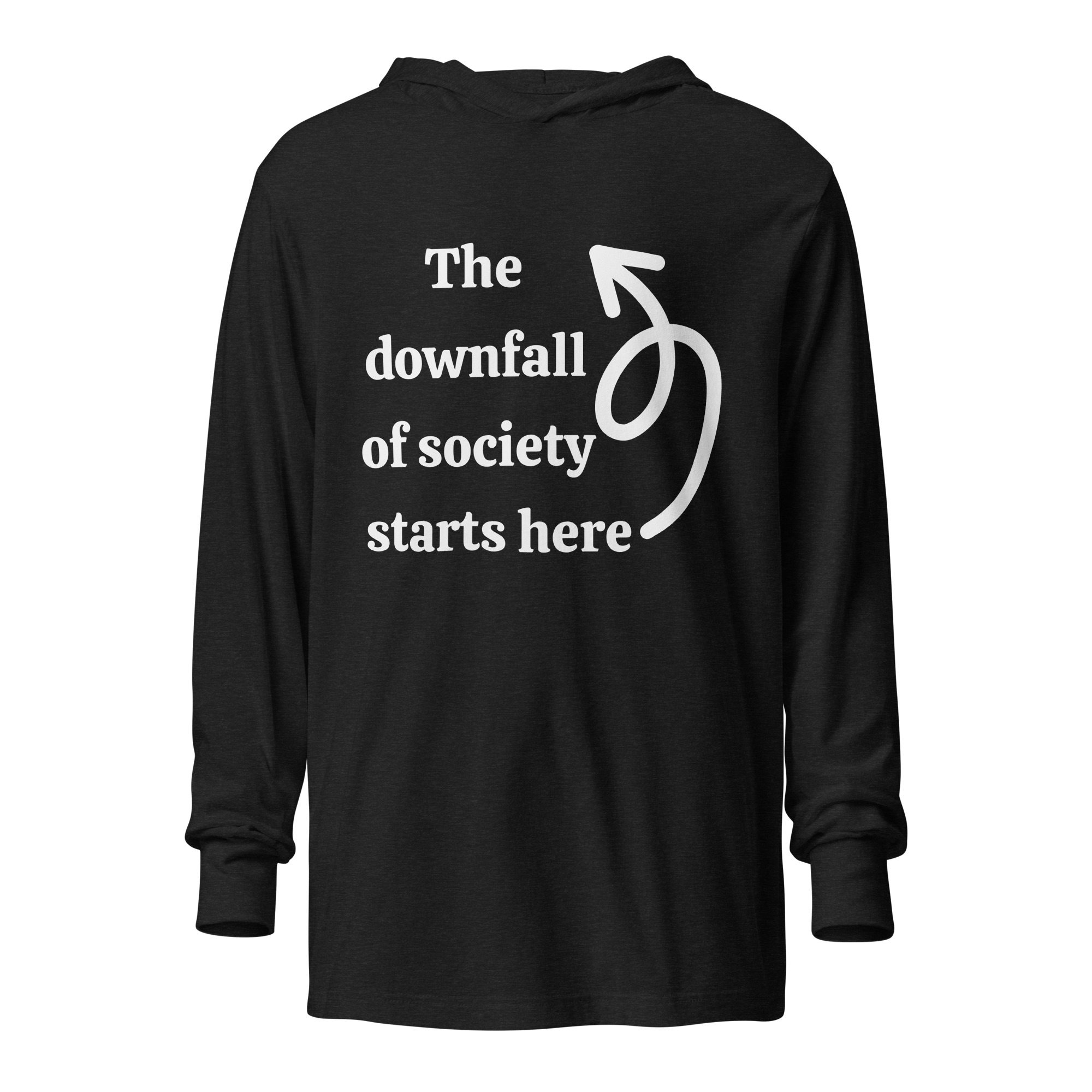 Downfall of Society Hooded Long-Sleeve Tee