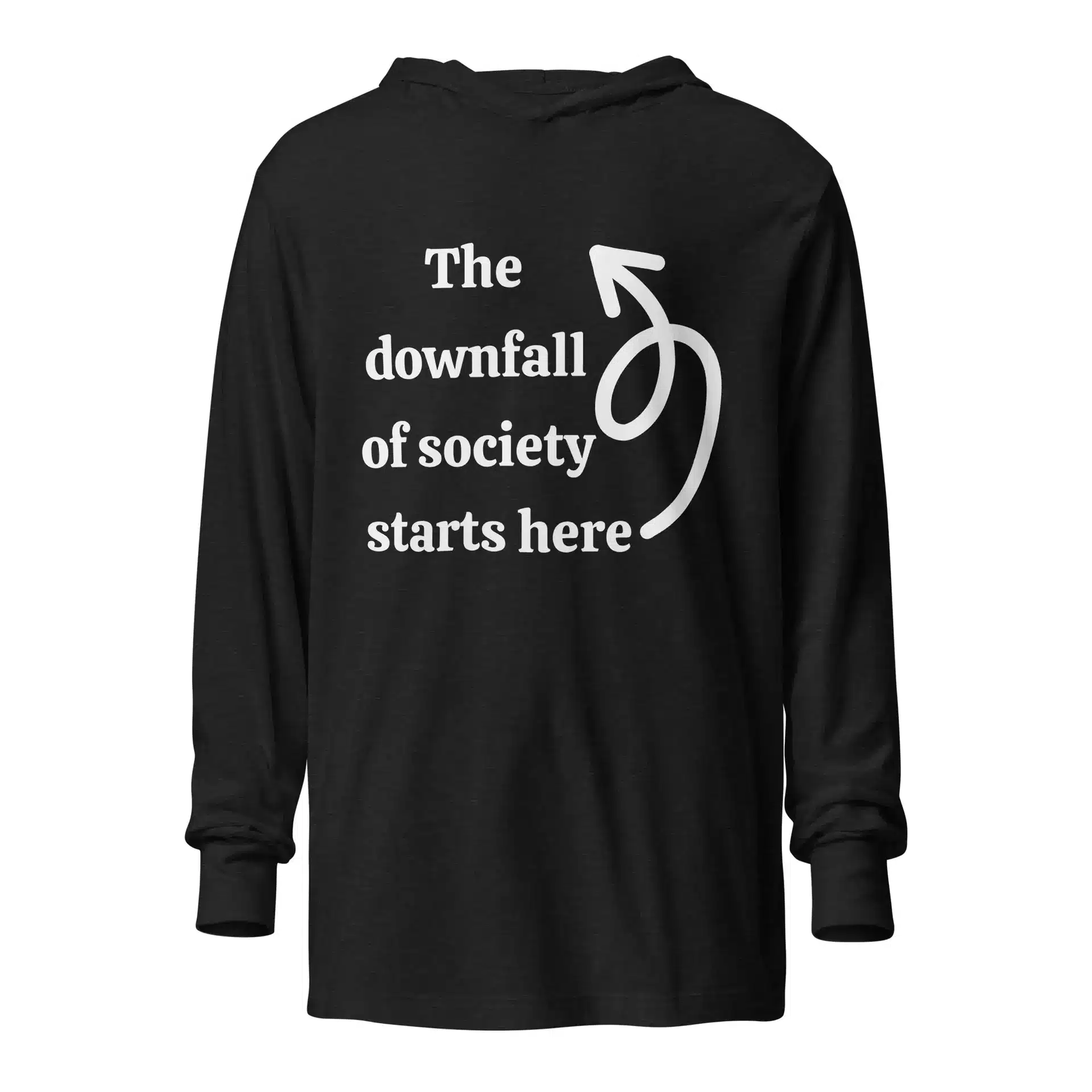 Downfall of Society Hooded long-sleeve tee