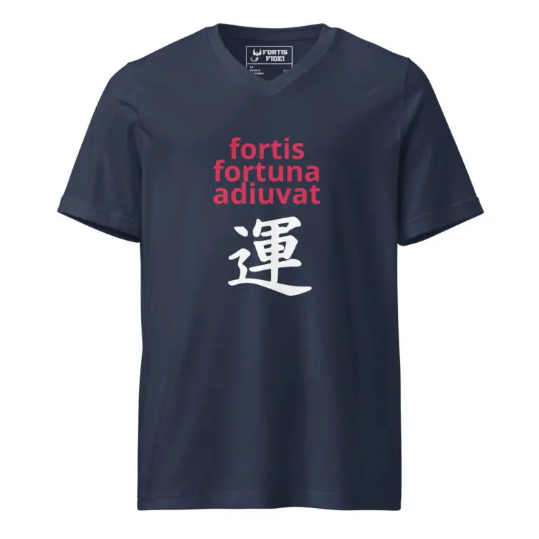 unisex-v-neck-tee-navy-front-693b083f77855