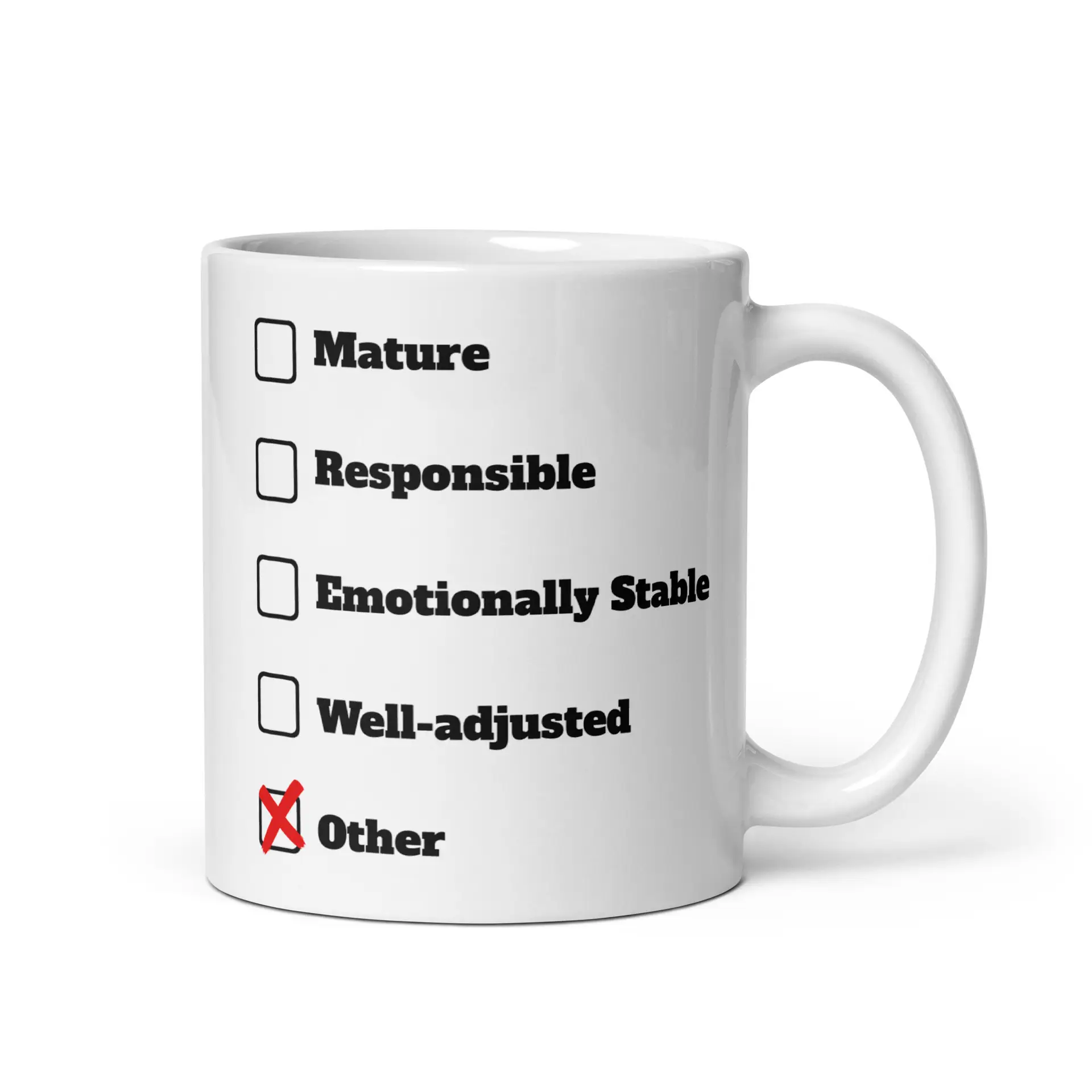 Adult Assessment White glossy mug