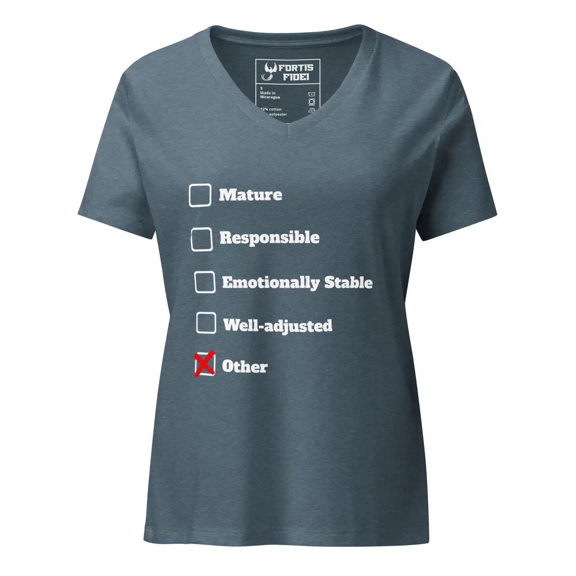 Adult Assessment Women's relaxed v-neck t-shirt