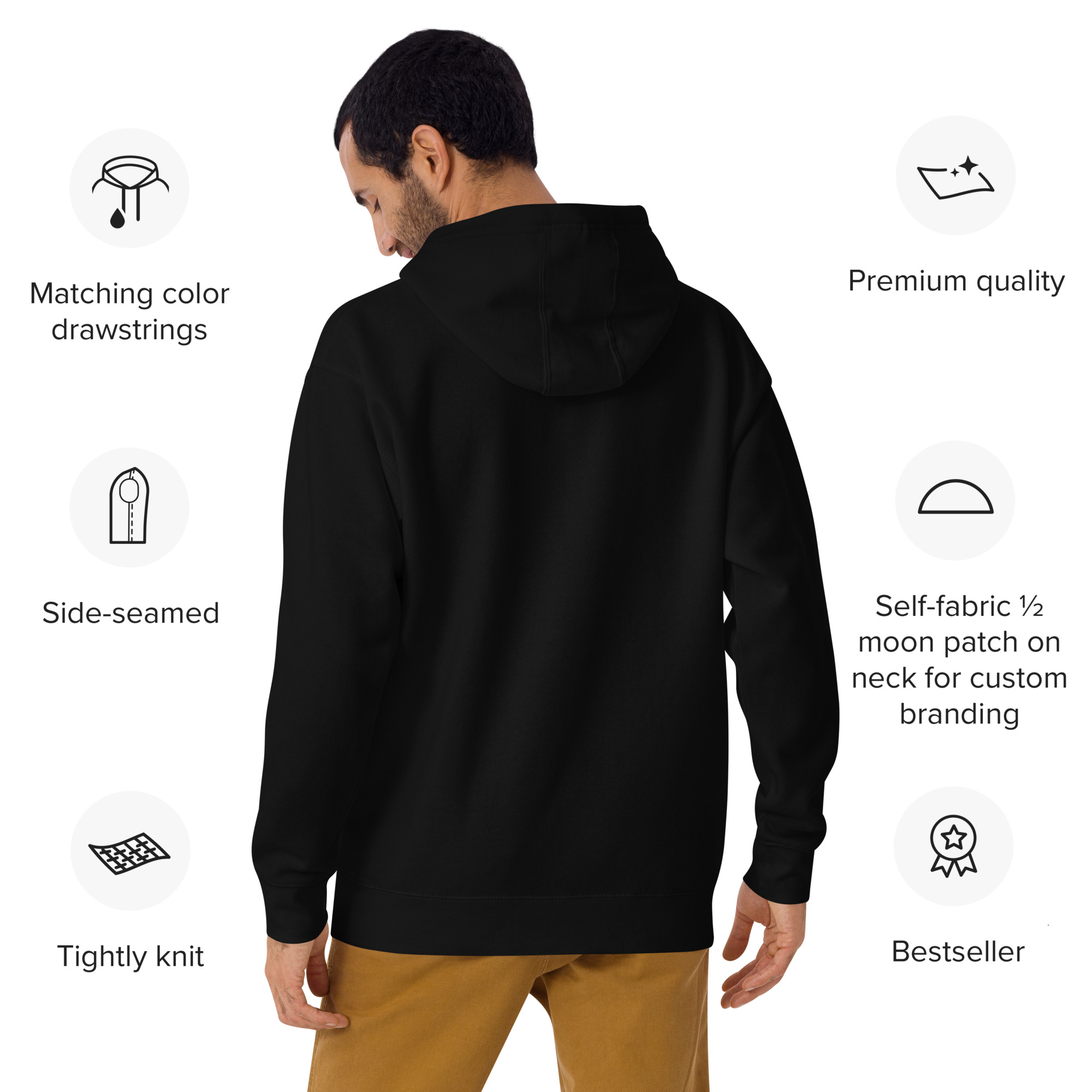 Labyrinth Heart labyrinth I know the Path by Heart cotton-heritage-m2580-unisex-premium-pullover-hoodie-black-back-696295a6511fb