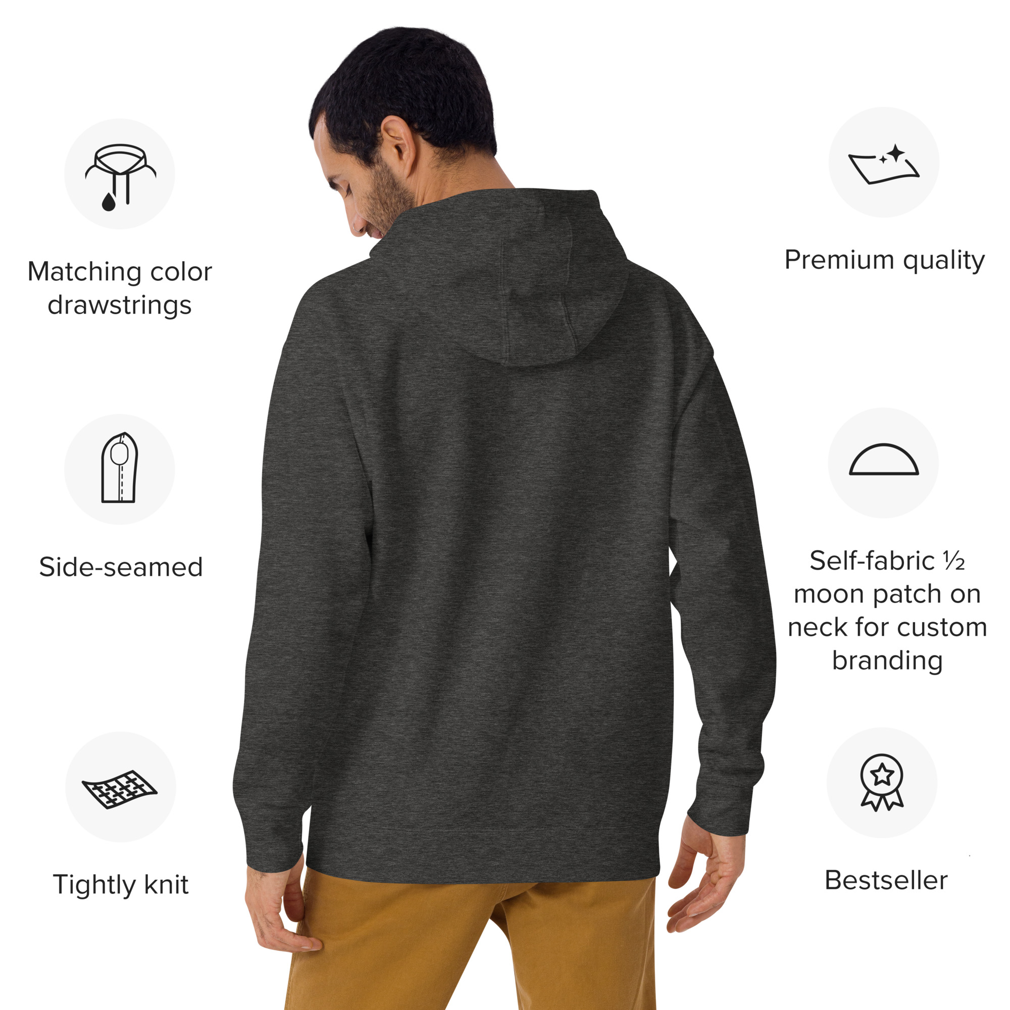 Labyrinth Heart labyrinth I know the Path by Heart cotton-heritage-m2580-unisex-premium-pullover-hoodie-charcoal-heather-back-696295a6512d6
