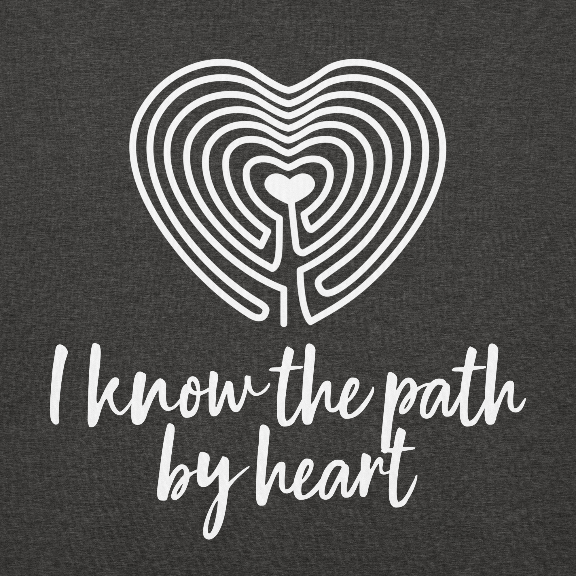 Labyrinth Heart labyrinth I know the Path by Heart cotton-heritage-m2580-unisex-premium-pullover-hoodie-charcoal-heather-front-696295a6532da
