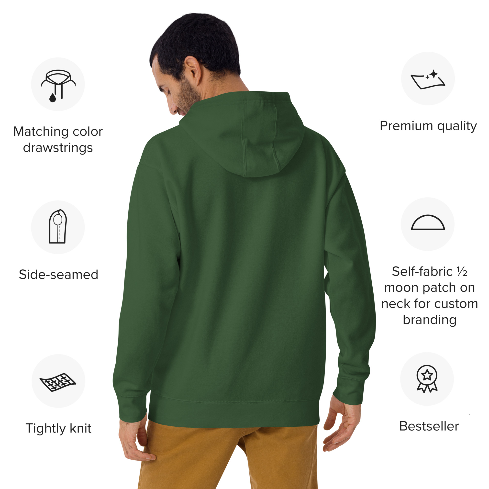 Labyrinth Heart labyrinth I know the Path by Heart cotton-heritage-m2580-unisex-premium-pullover-hoodie-forest-green-back-696295a651385