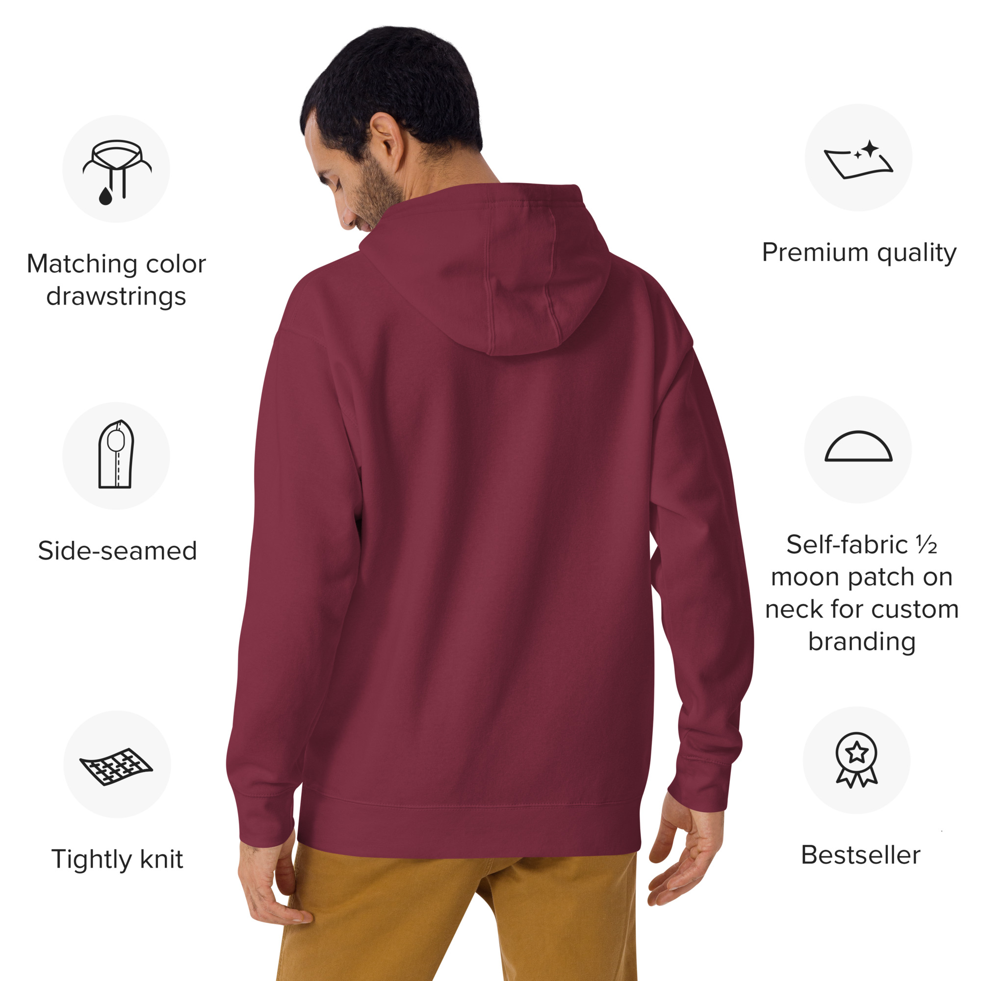 Labyrinth Heart labyrinth I know the Path by Heart cotton-heritage-m2580-unisex-premium-pullover-hoodie-maroon-back-696295a651450