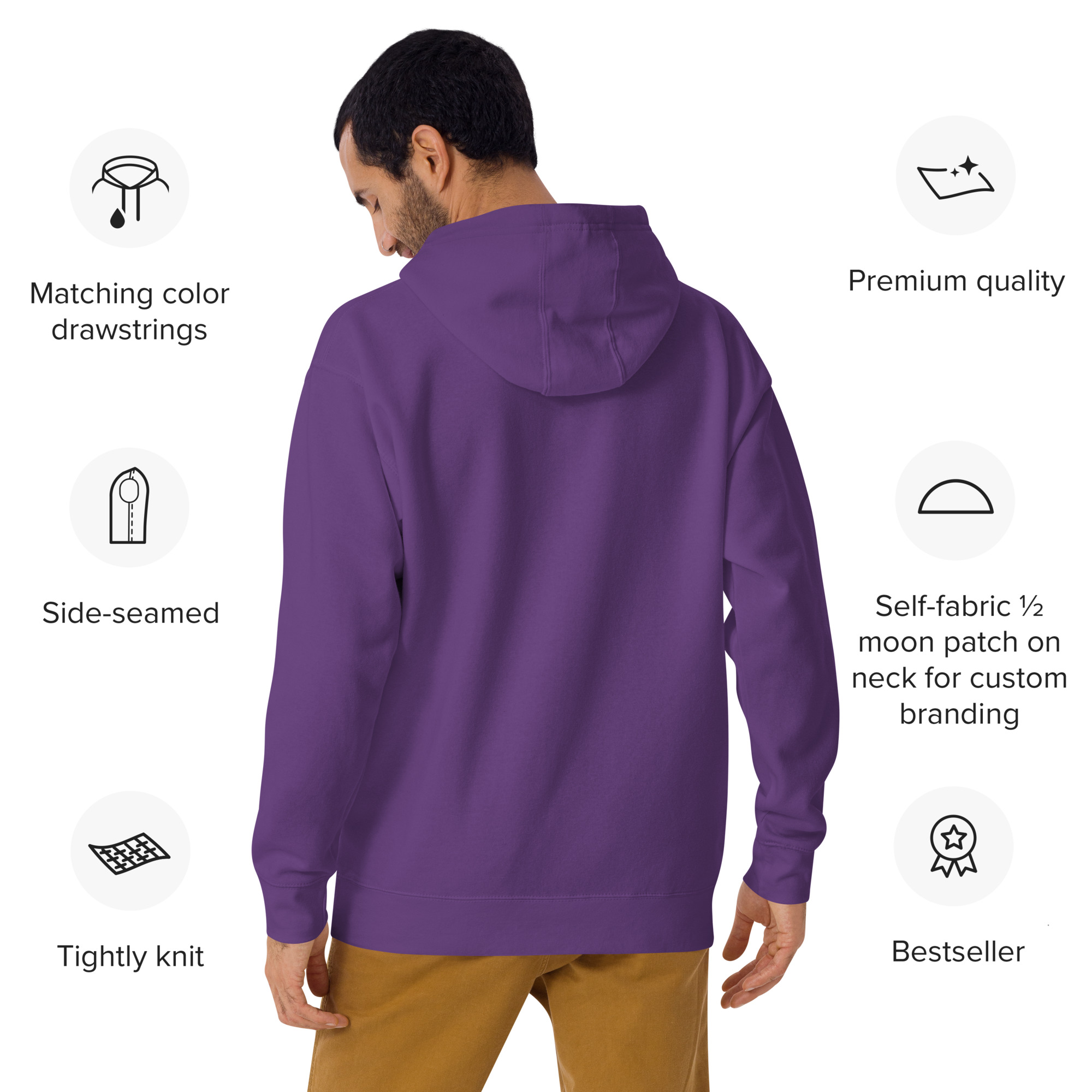 Labyrinth Heart labyrinth I know the Path by Heart cotton-heritage-m2580-unisex-premium-pullover-hoodie-purple-back-696295a6514f1