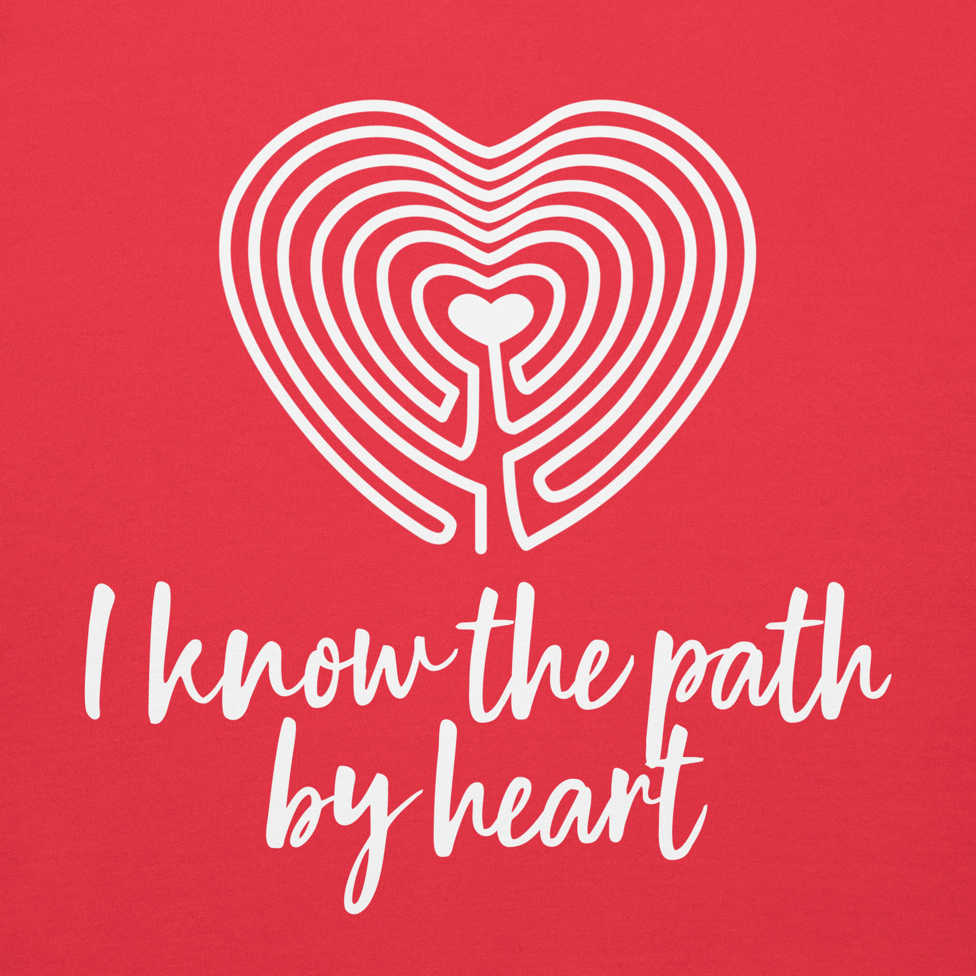 Labyrinth Heart labyrinth I know the Path by Heart cotton-heritage-m2580-unisex-premium-pullover-hoodie-team-red-front-696295a653610