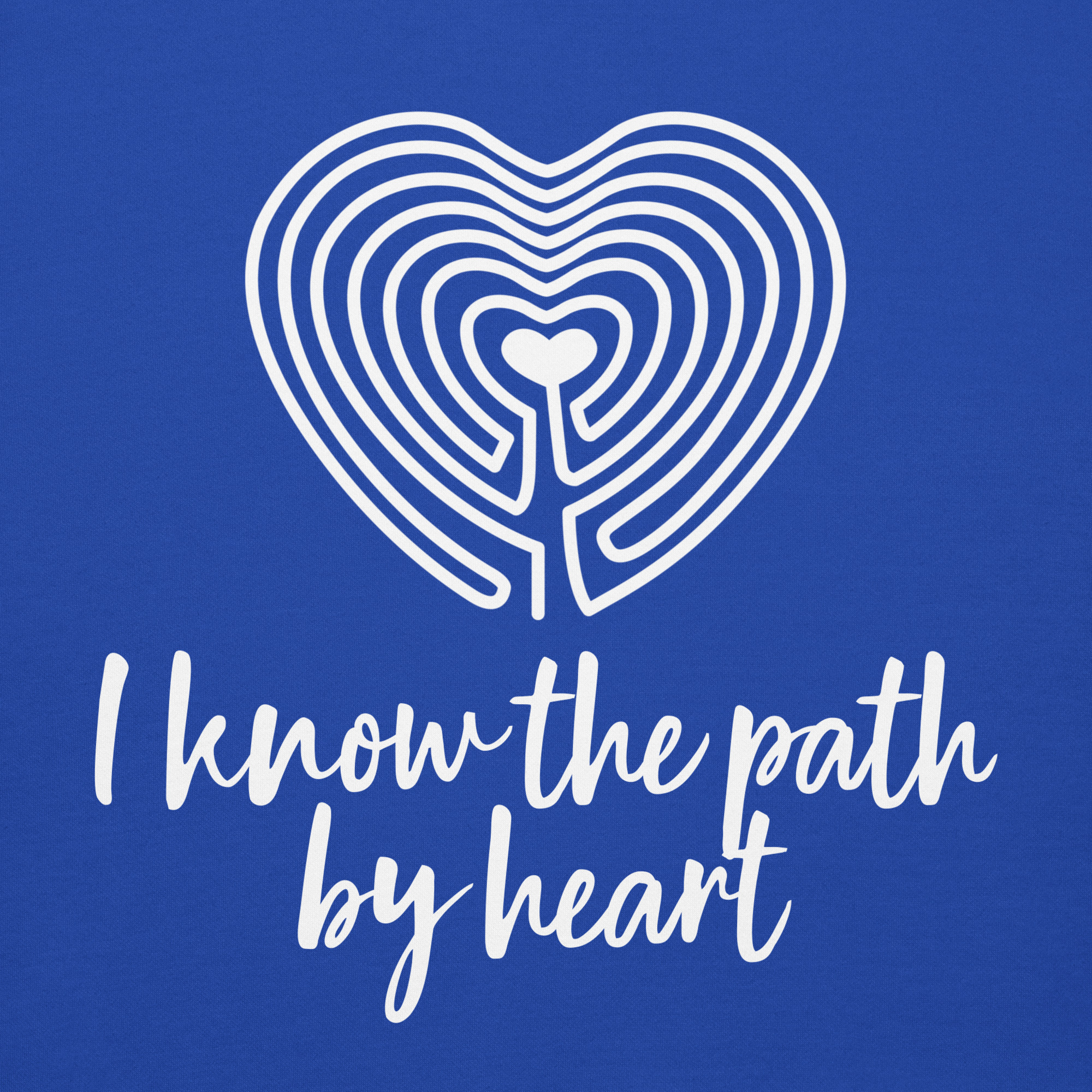 Labyrinth Heart labyrinth I know the Path by Heart cotton-heritage-m2580-unisex-premium-pullover-hoodie-team-royal-front-696295a653566