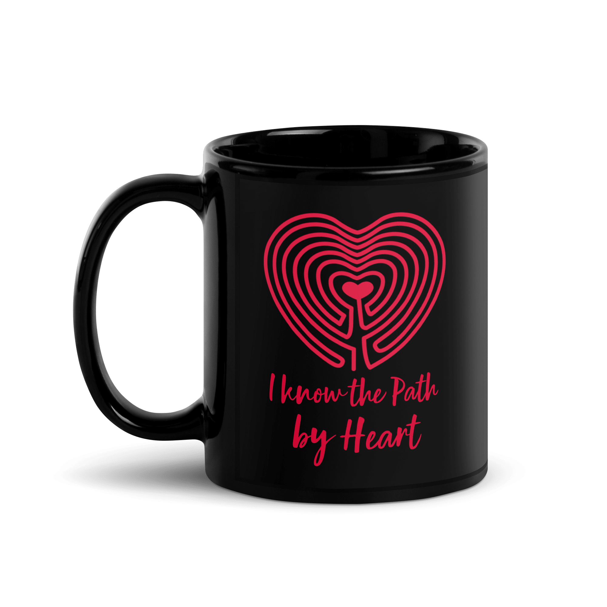Labyrinth Heart labyrinth I know the Path by Heart mug-black-11-oz-handle-on-left-6a3fd39b2ca0e