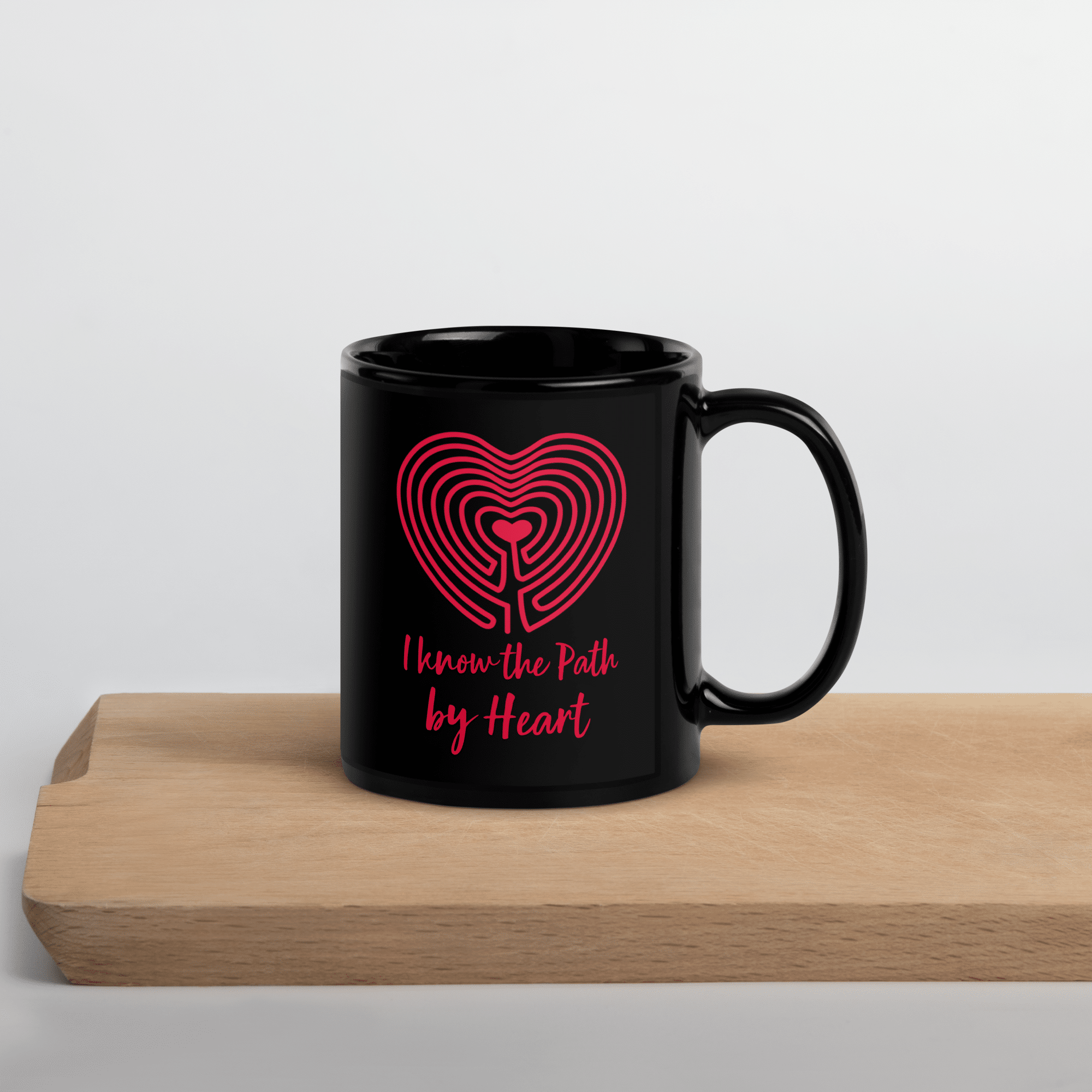 Labyrinth Heart labyrinth I know the Path by Heart mug-black-11-oz-handle-on-right-6a3fd39b2d59f