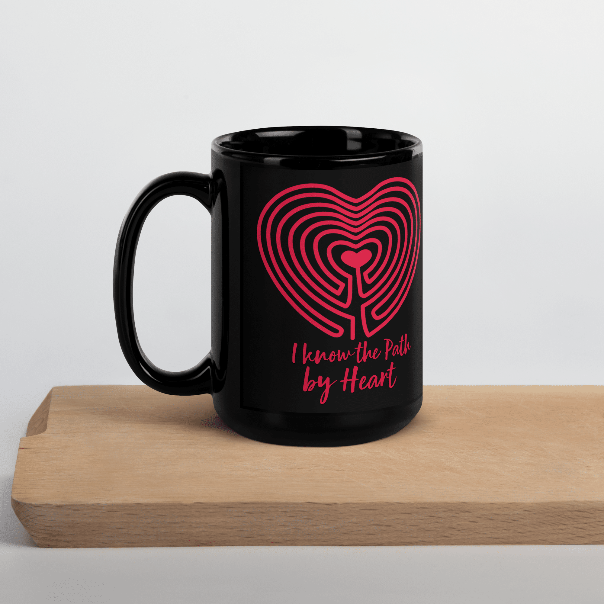 Labyrinth Heart labyrinth I know the Path by Heart mug-black-15-oz-handle-on-left-6a3fd39b2d3af