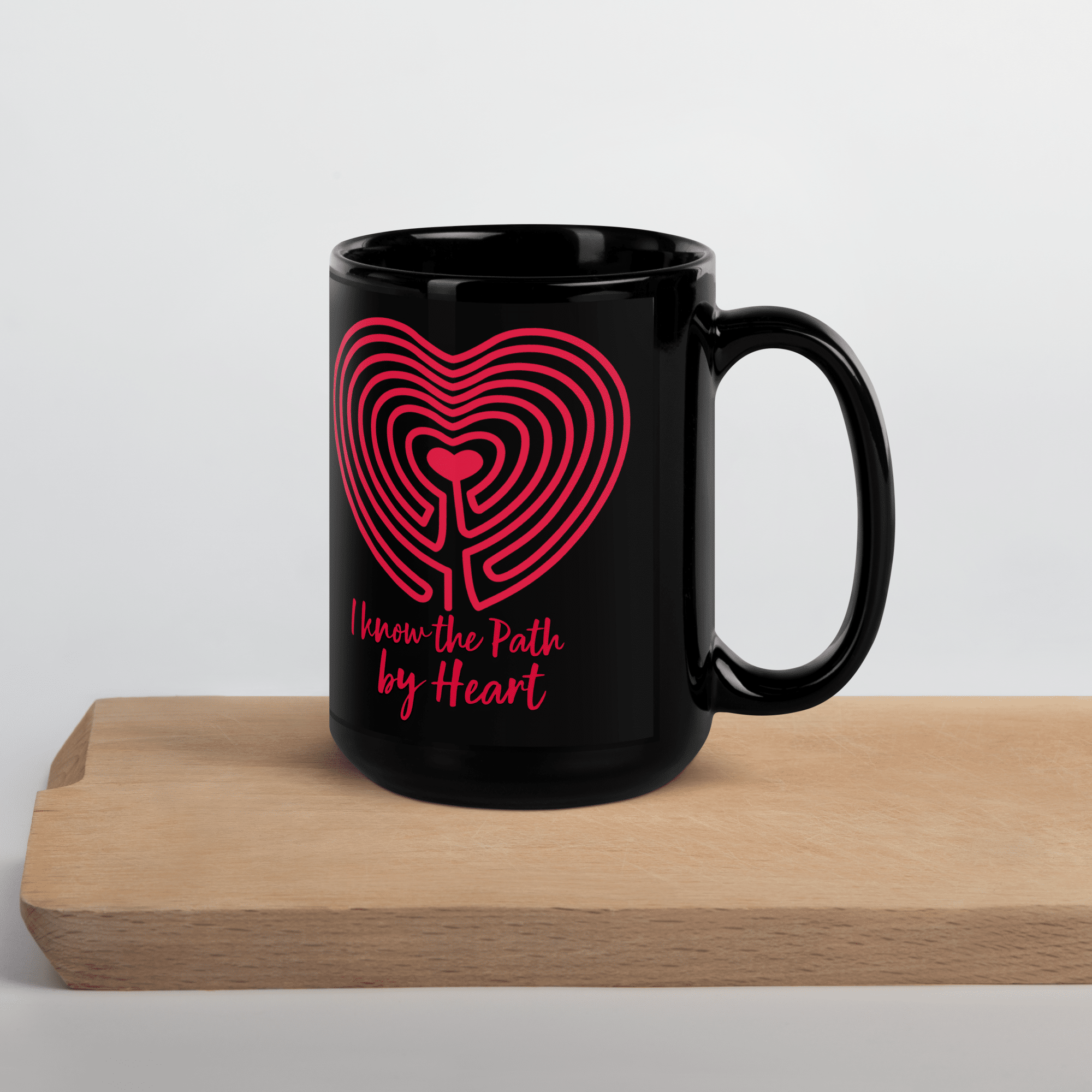 Labyrinth Heart labyrinth I know the Path by Heart mug-black-15-oz-handle-on-right-6a3fd39b2d7ca