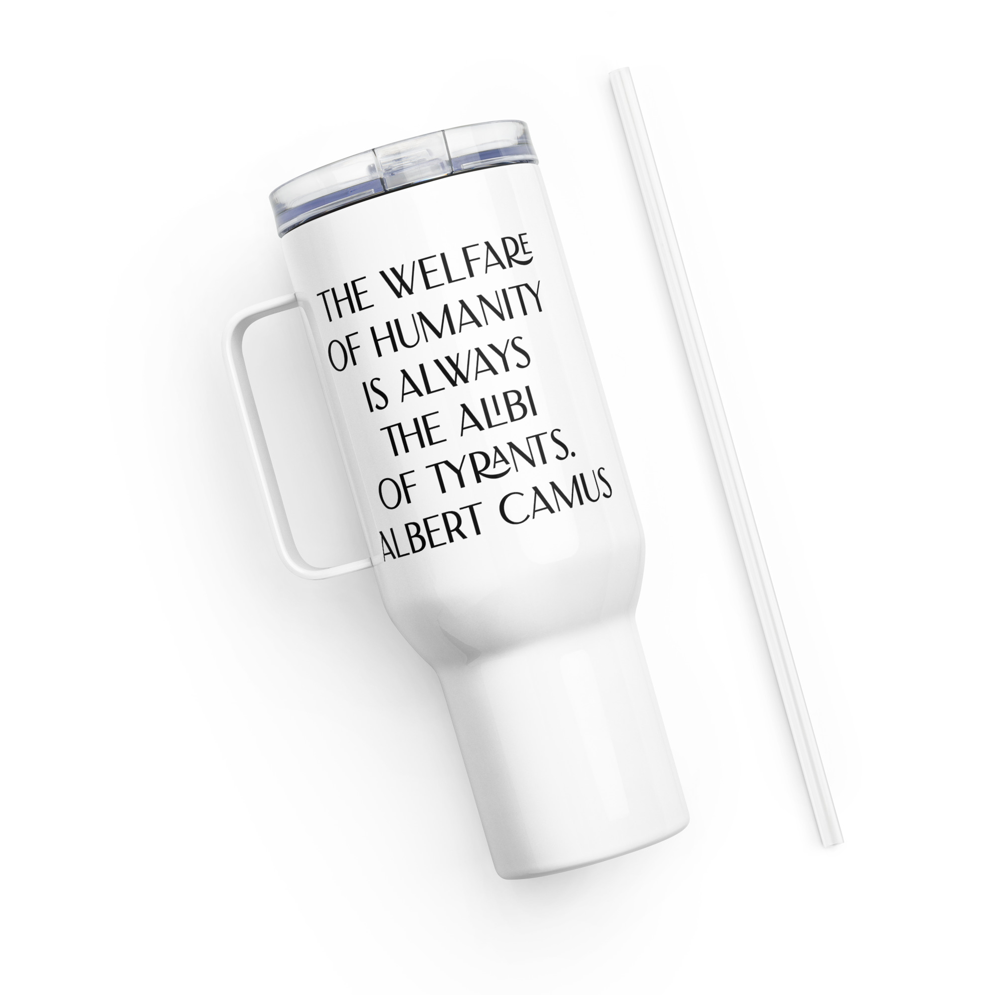 Welfare of Humanity travel mug-with-a-handle-white-40-oz-right-6977af2944deb