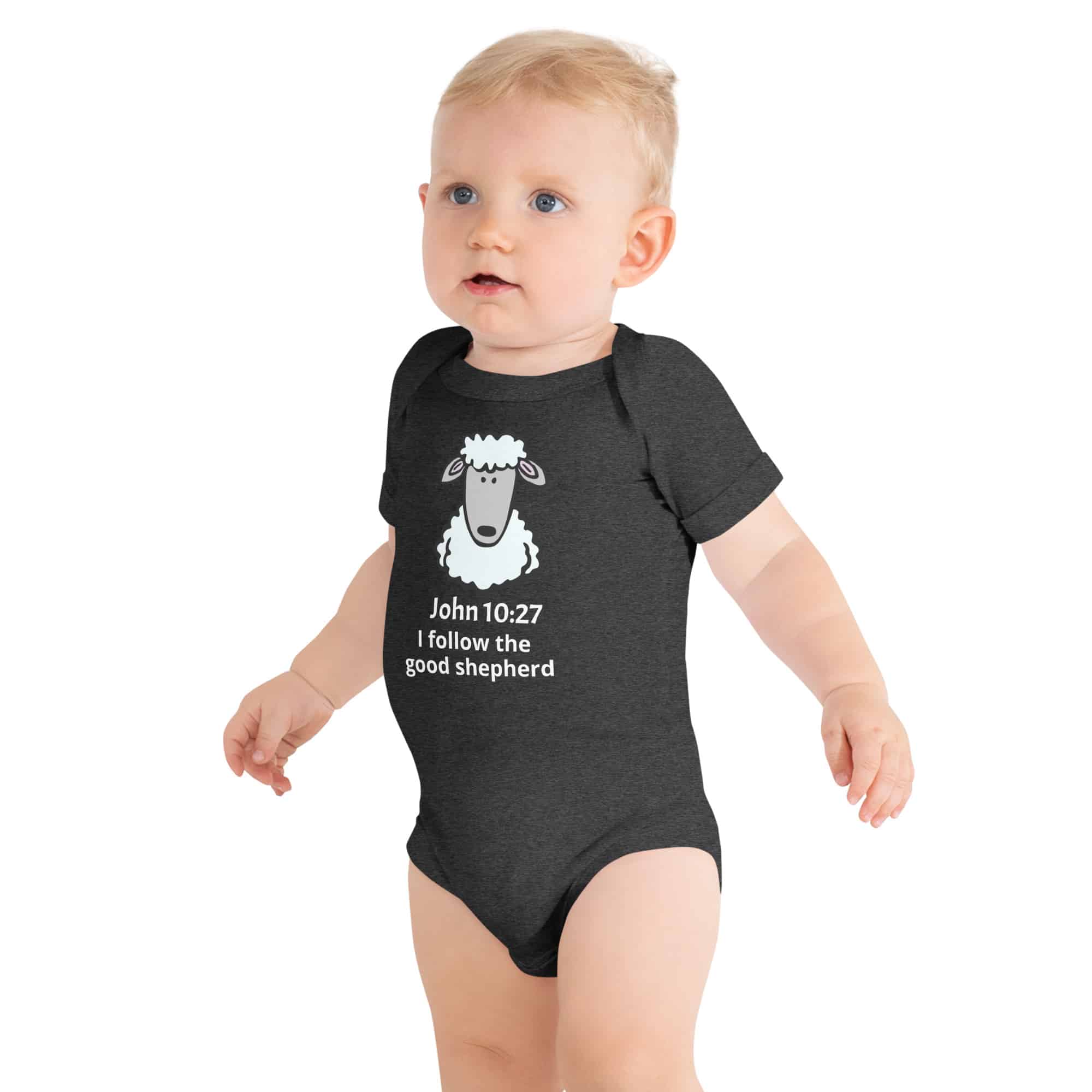 John 10:27 Good Shepherd Baby short sleeve one piece