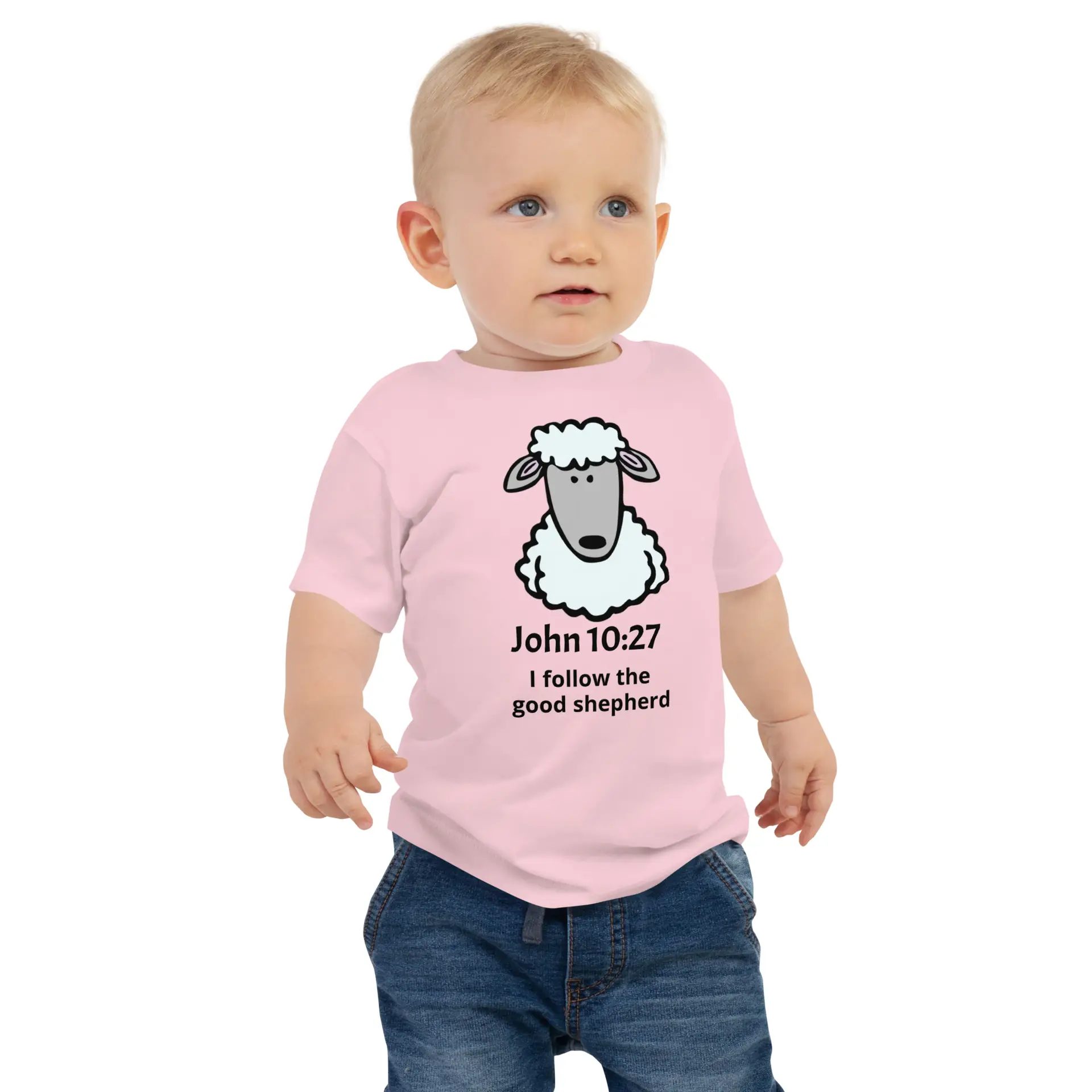 John 10:27 Good Shepherd Baby Jersey Short Sleeve Tee